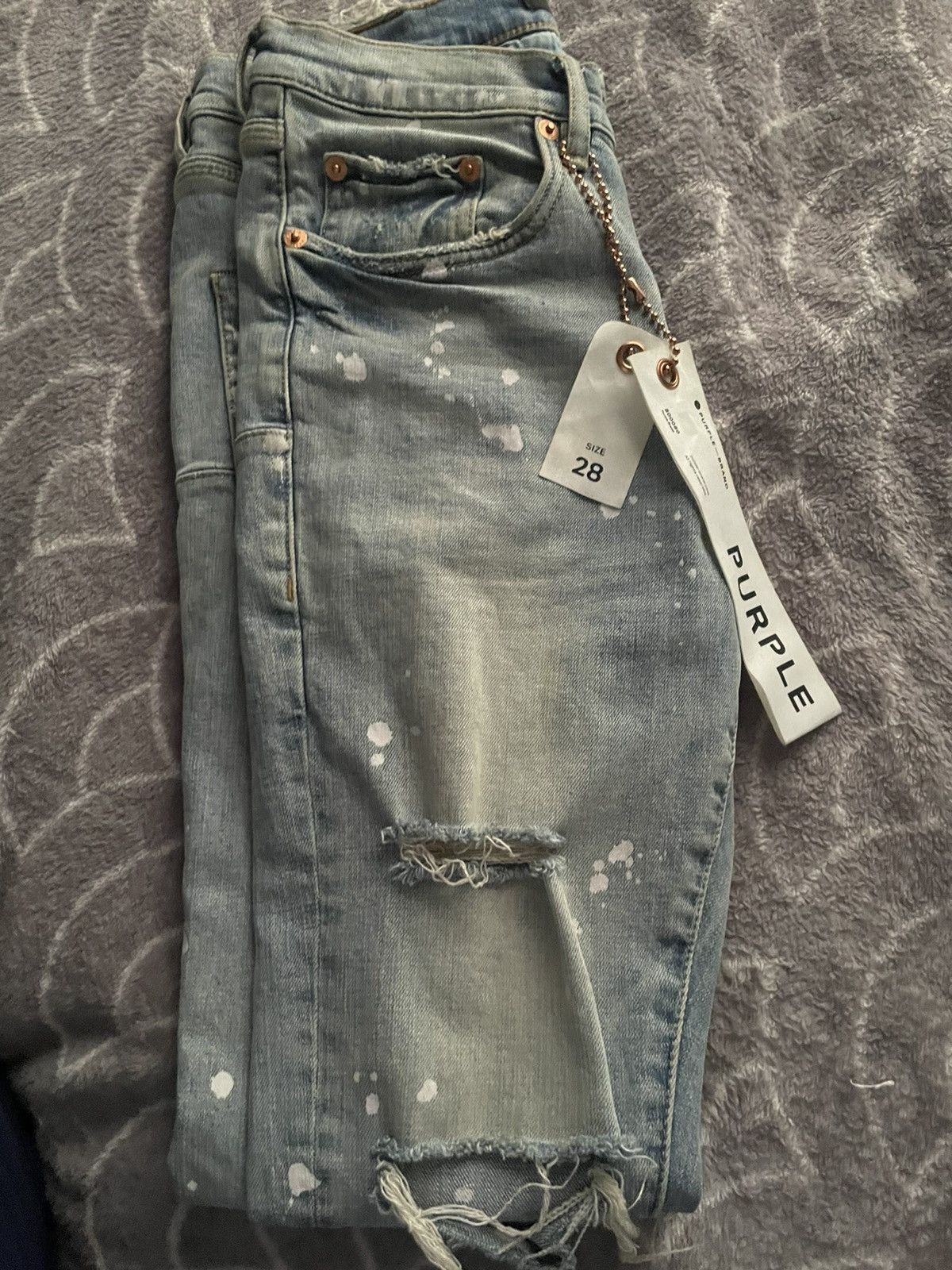 Purple Brand Purple Brand ripped detail mid rise jeans | Grailed