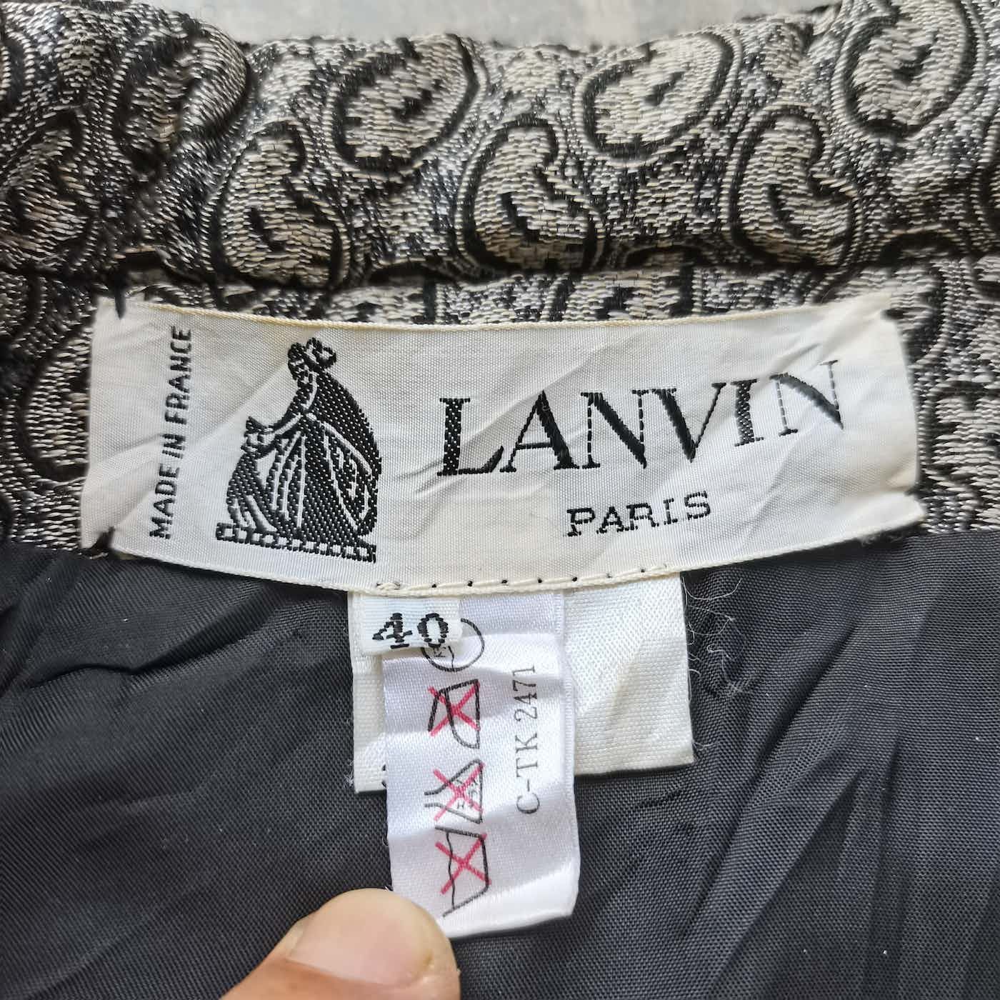 Lanvin Vintage LANVIN PARIS Silk Monogram Women Shirt Size M / US 6-8 / IT 42-44 - 8 Thumbnail