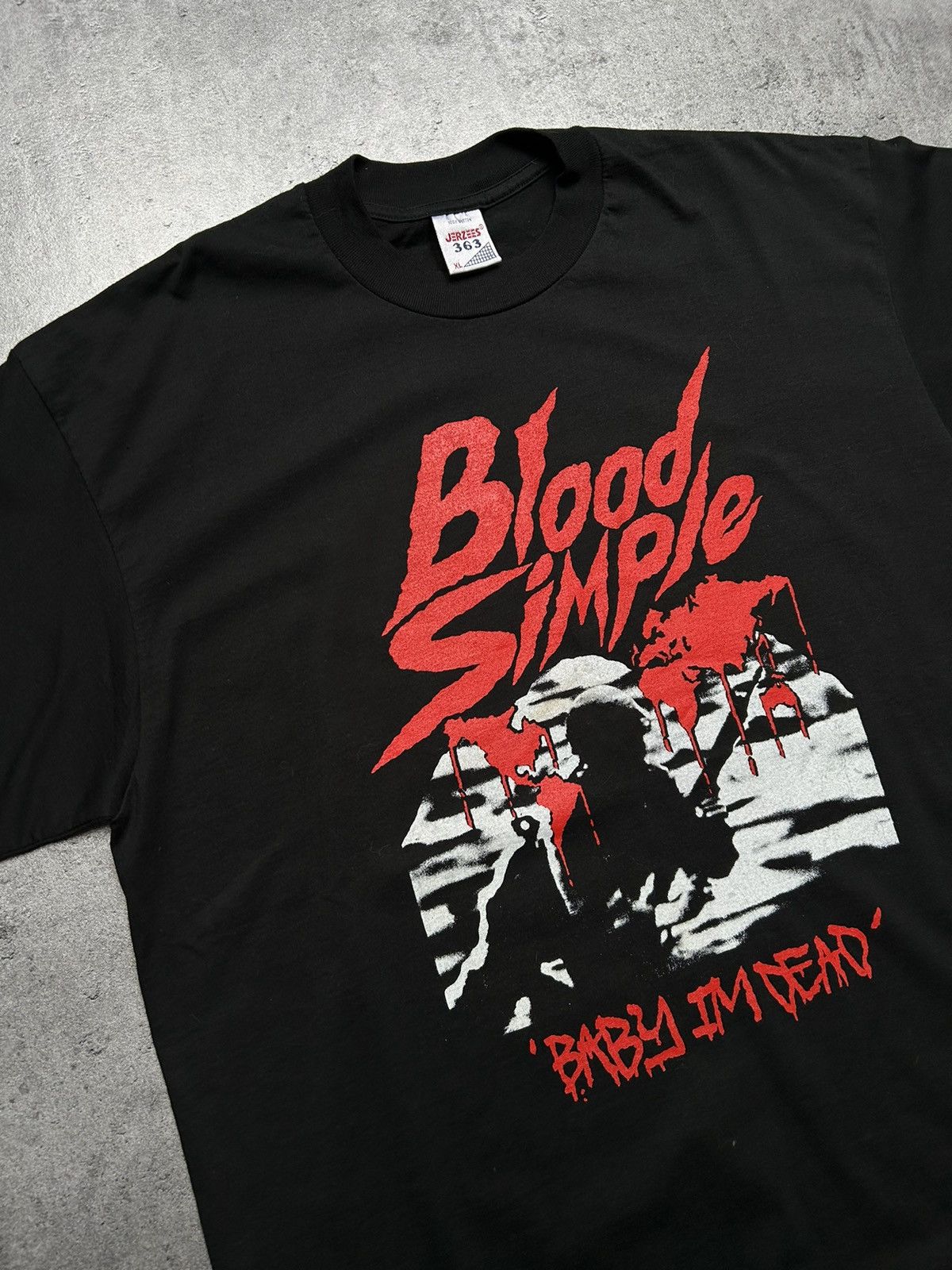 Jerzees × Vintage Vintage Jerzees Blood Simple Baby I’m Dead 90s 1990 Size US XL / EU 56 / 4 - 2 Thumbnail