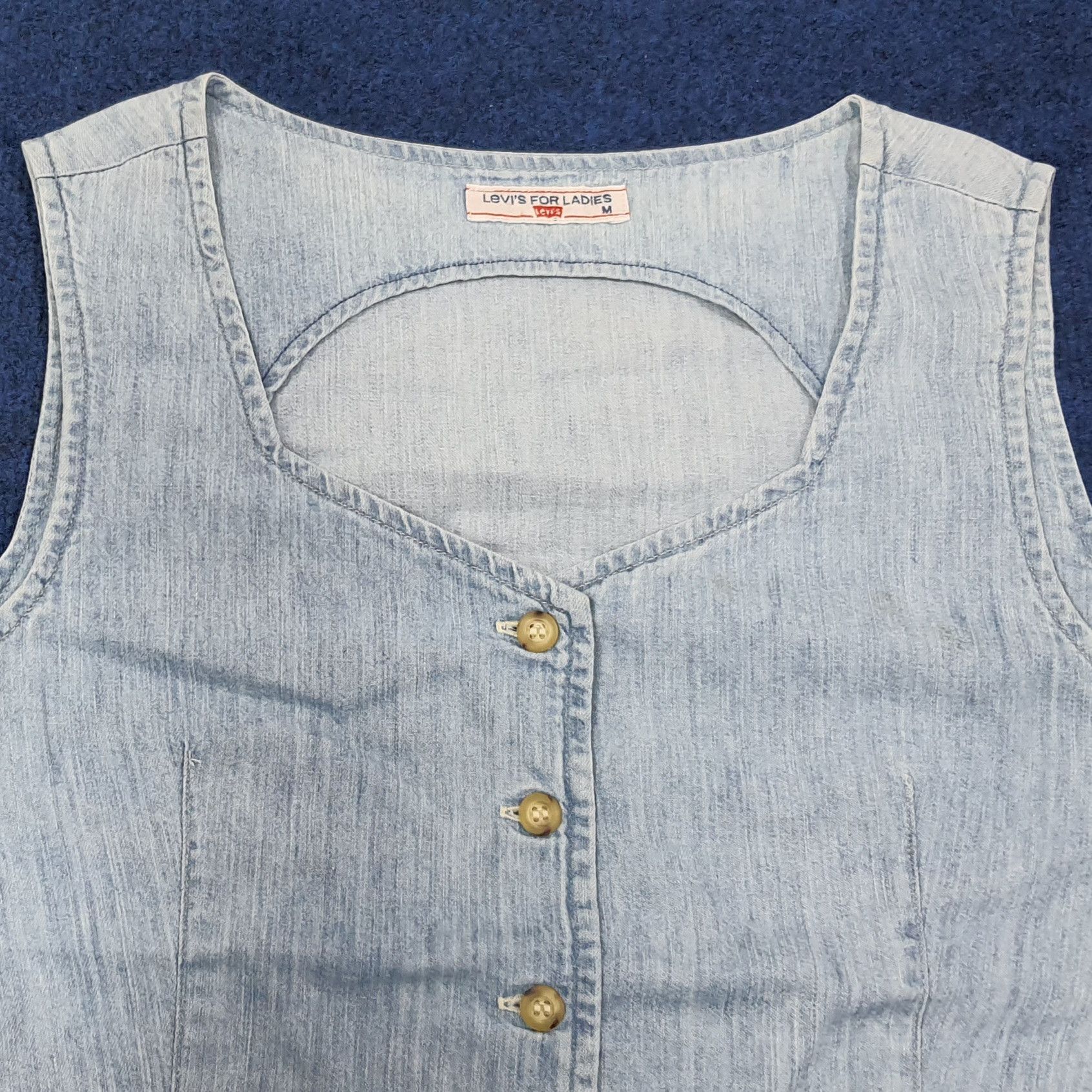 Levi's Vintage Levi's for Ladies Denim Tank Top C267N36 Size XS / US 0-2 / IT 36-38 - 2 Thumbnail
