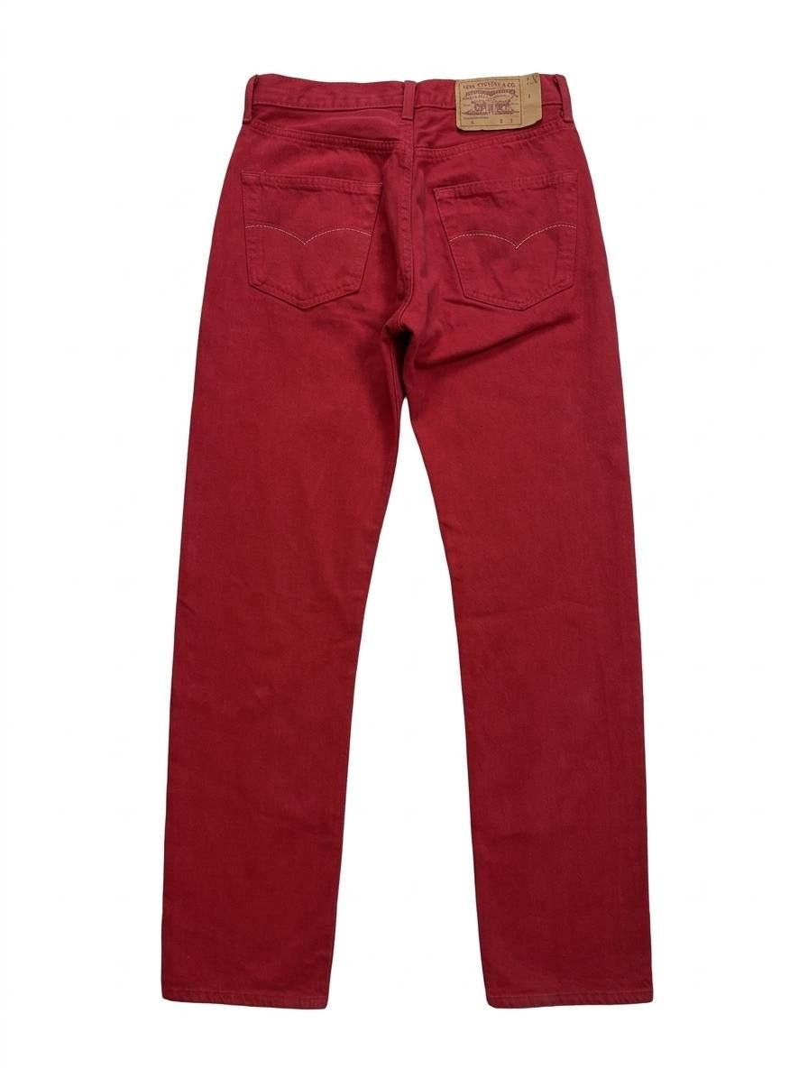 Levi's Vintage Clothing Vintage 90s Levi’s 501 Red Denim Jeans • Made in USA • W31 Size US 31 - 2 Thumbnail