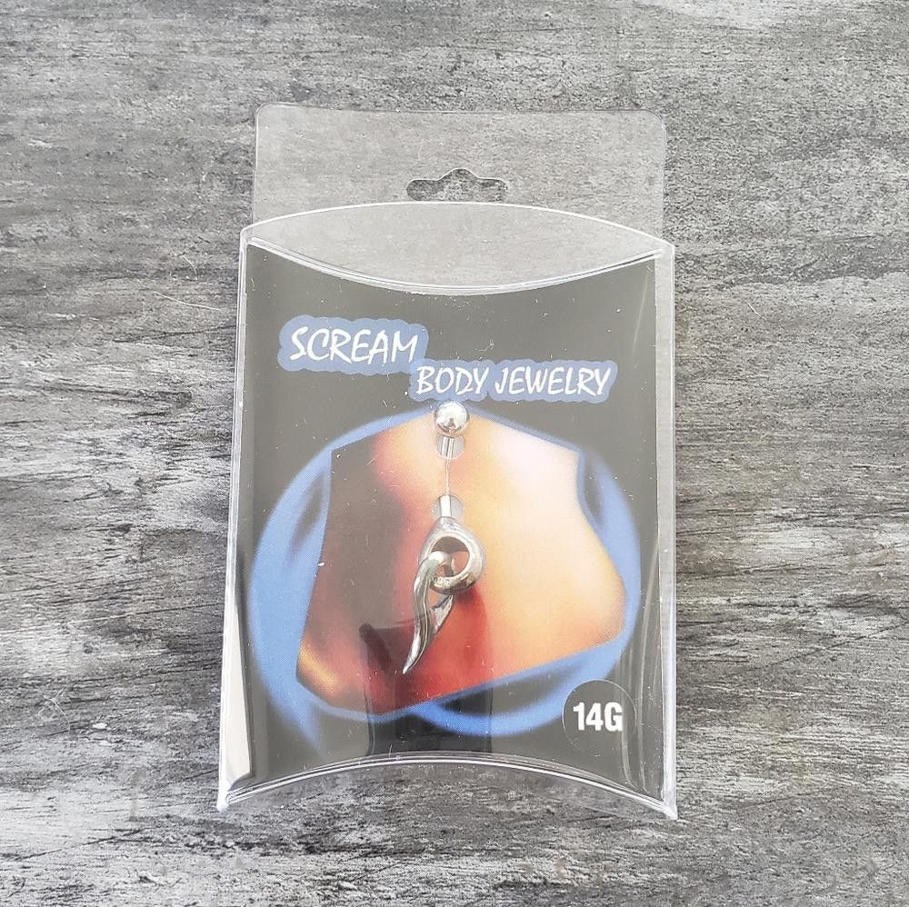 Designer Gunmetal Claw Complimentary Navel Ring Size ONE SIZE - 1 Preview