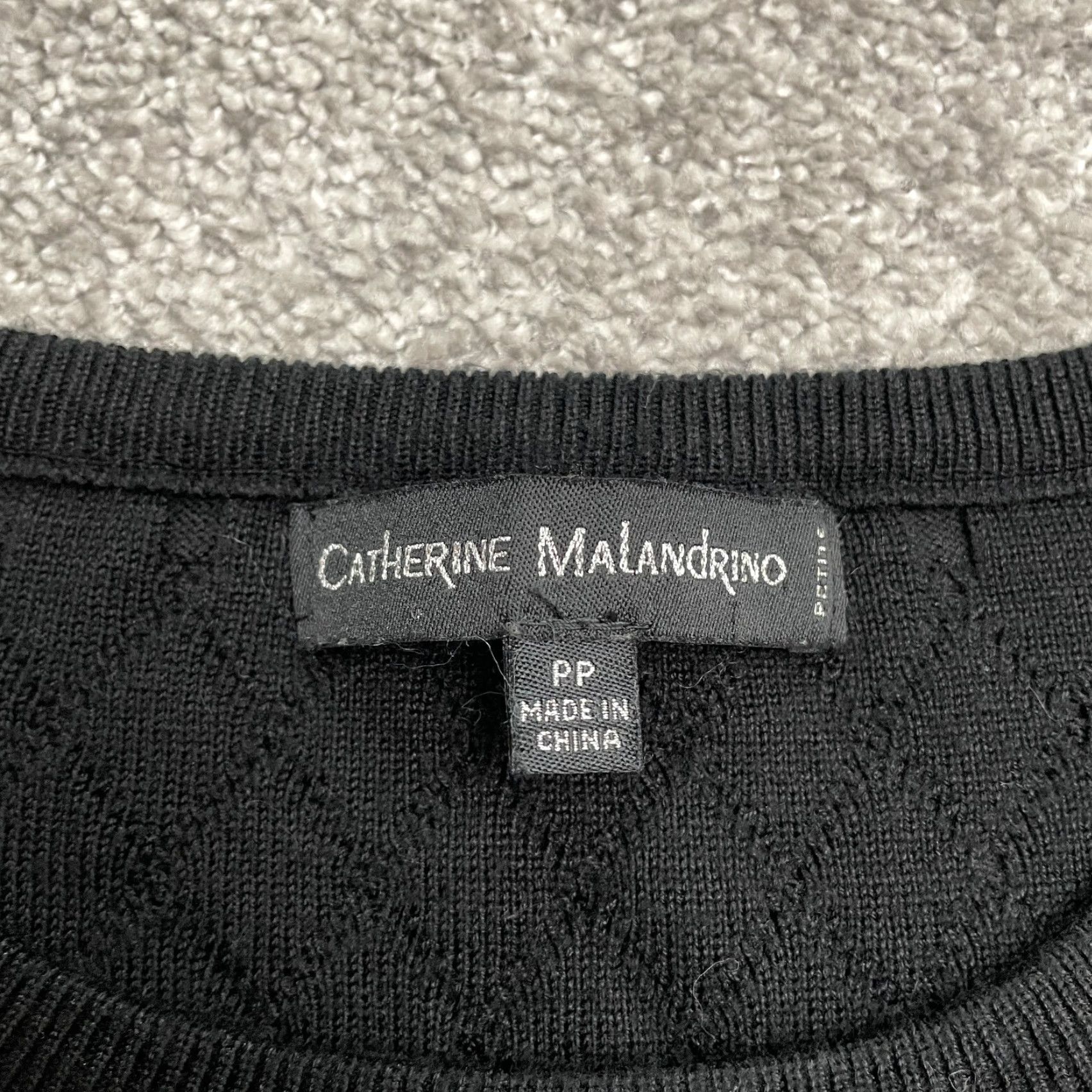 Vintage Catherine Malandrino Sweater Womens PP Black Puff Short Sleeve Pullover Casual Size XXS / US 00 / IT 34 - 3 Thumbnail