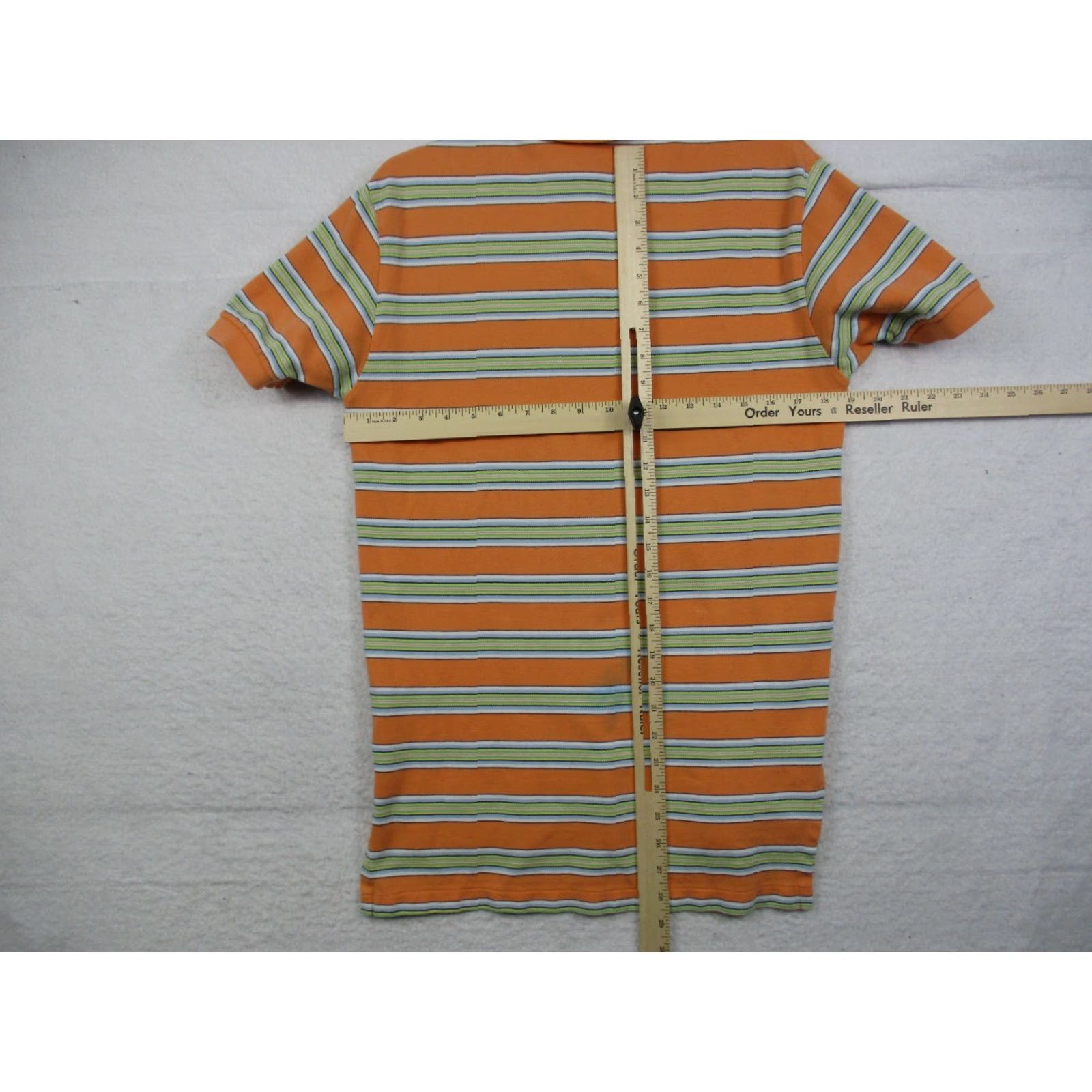 Polo Ralph Lauren Polo Ralph Lauren Shirt Small Men Collared Polo Orange Striped Polo By Ralph Lauren 90s Classic Vintage No? Size US S / EU 44-46 / 1 - 7 Thumbnail