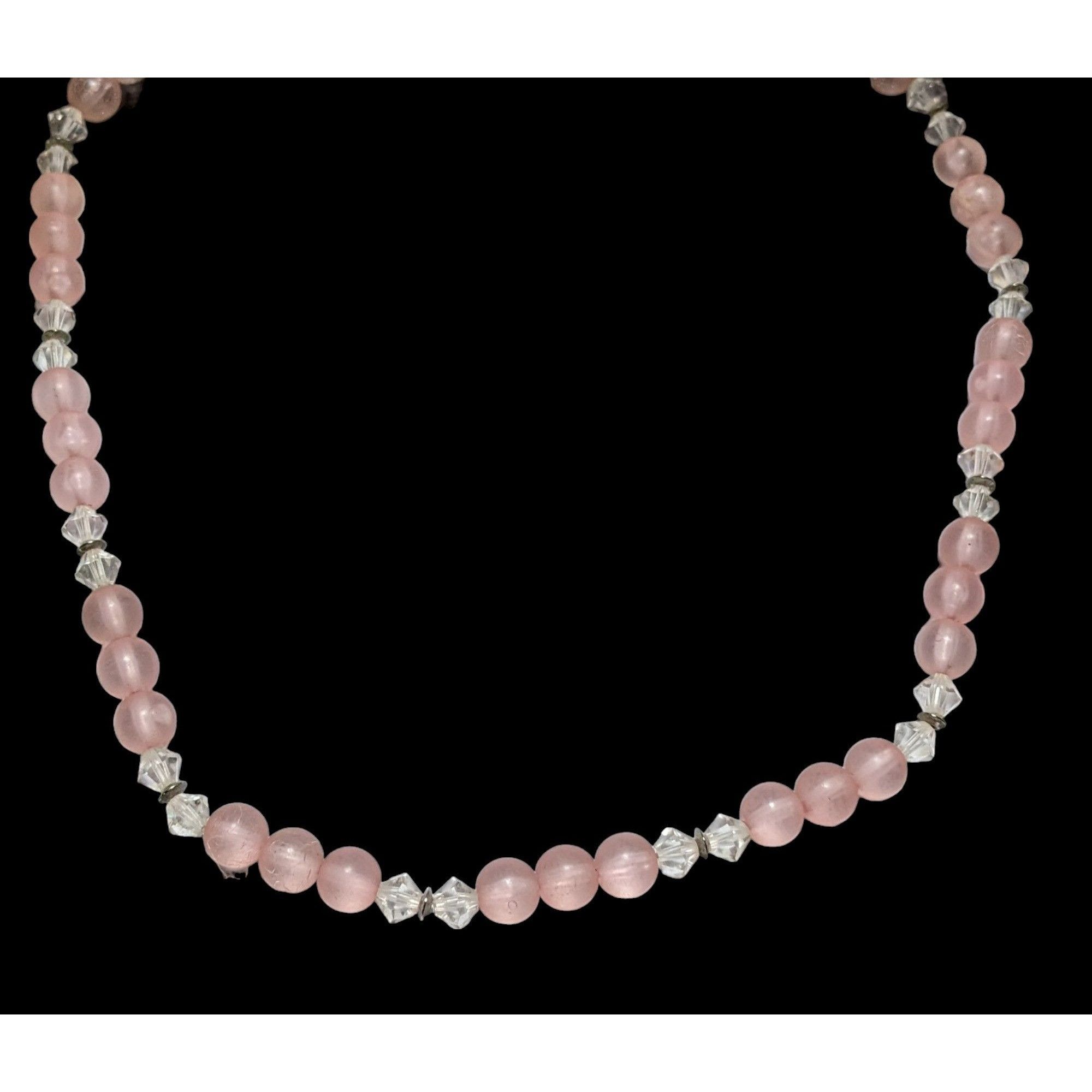 Other Coquette Pink And Clear Beaded Necklace Size ONE SIZE - 2 Thumbnail