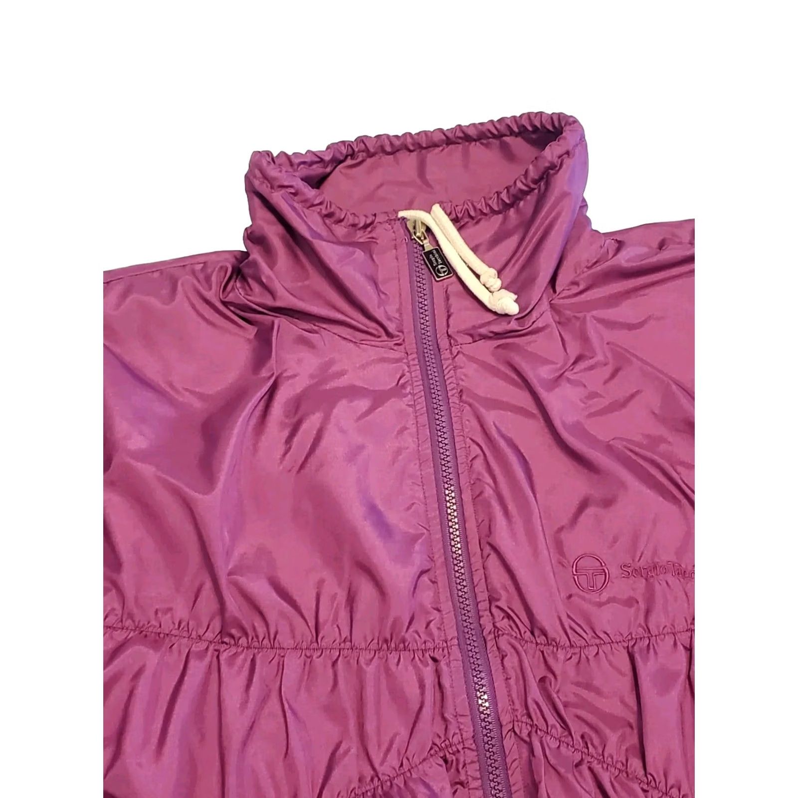 Sergio Tacchini VINTAGE Sergio Tacchini Track Jacket Womens Batwing 70s Purple Purple/Pink Full Zip Pockets Size 8 70s Theme Womens Size M / US 6-8 / IT 42-44 - 6 Thumbnail