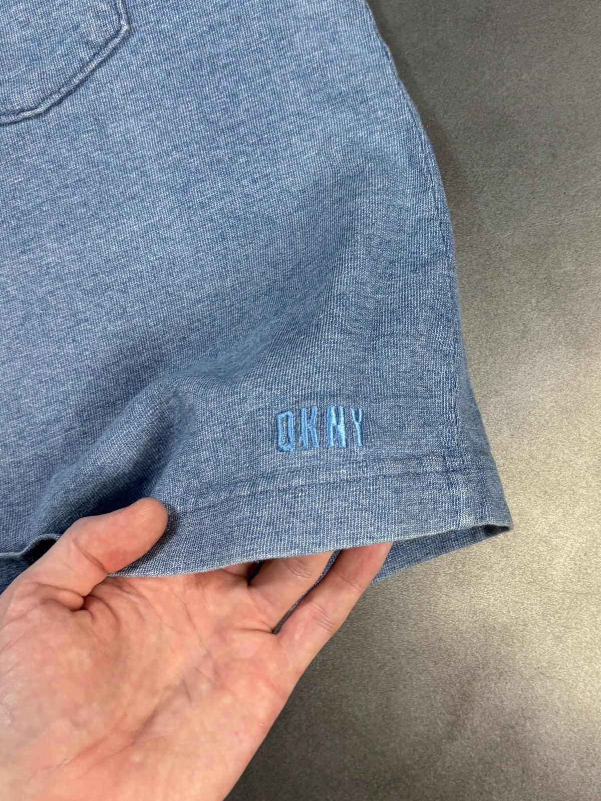 DKNY 1990s Vintage DKNY Tee Heather Crop Boxy Made in USA Donna K Size US S / EU 44-46 / 1 - 4 Thumbnail