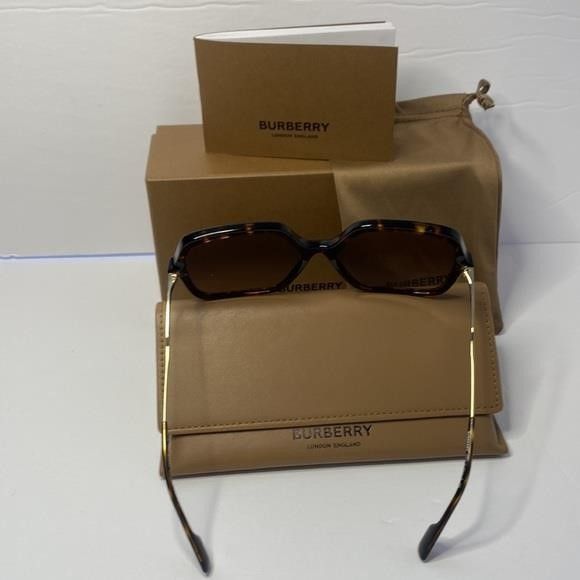 Burberry BURBERRY BE4324 B 4324 ISABELLA Square Brown Sunglasses","de Size ONE SIZE - 6 Thumbnail