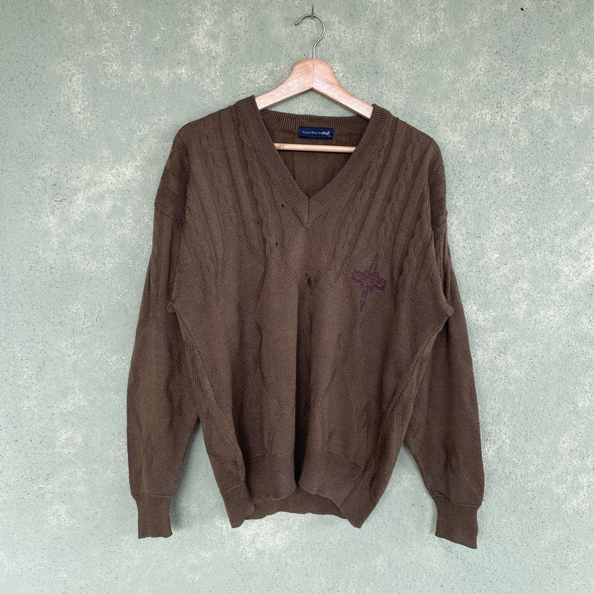 Aran Isles Knitwear Vintage Japanese Brand THRASHED Knitwear Sweater Jumper Size US M / EU 48-50 / 2 - 1 Thumbnail