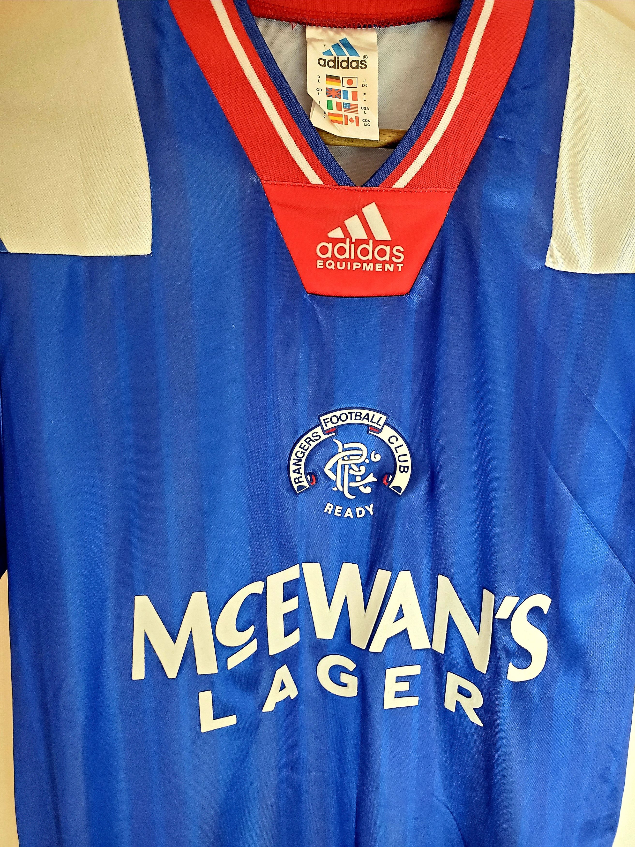 Vintage RANGERS SCOTLAND 1992/1994 HOME FOOTBALL SHIRT M Size US M / EU 48-50 / 2 - 2 Thumbnail
