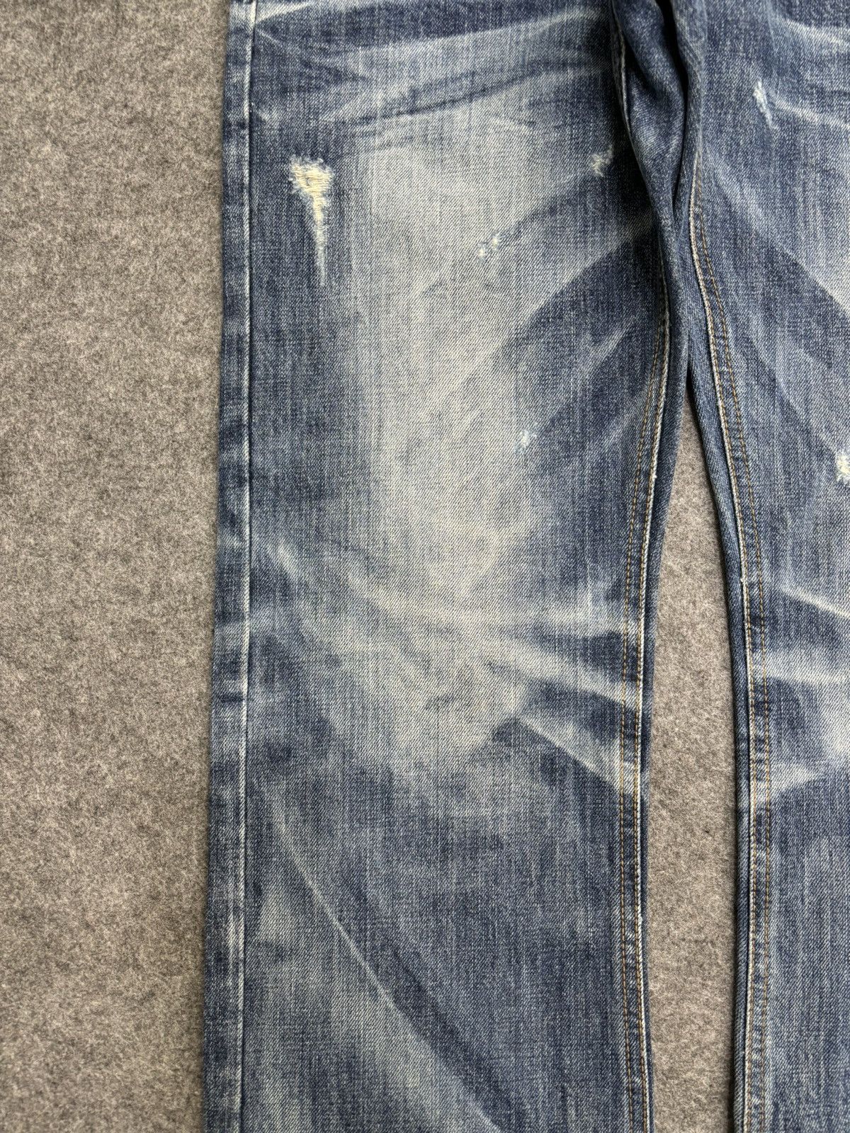 Japanese Brand 💥Sick Fades💥improves Distressed Heavy Art Fades Denim F534 Size US 33 - 6 Thumbnail