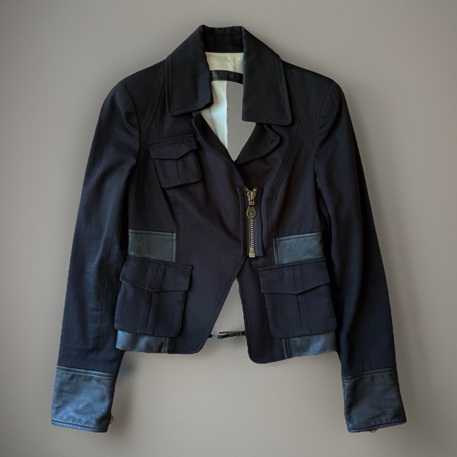 L.A.M.B. L.A.M.B. Motorcycle Jacket Women's 2 Black Blazer Designer Size XS / US 0-2 / IT 36-38 - 1 Thumbnail