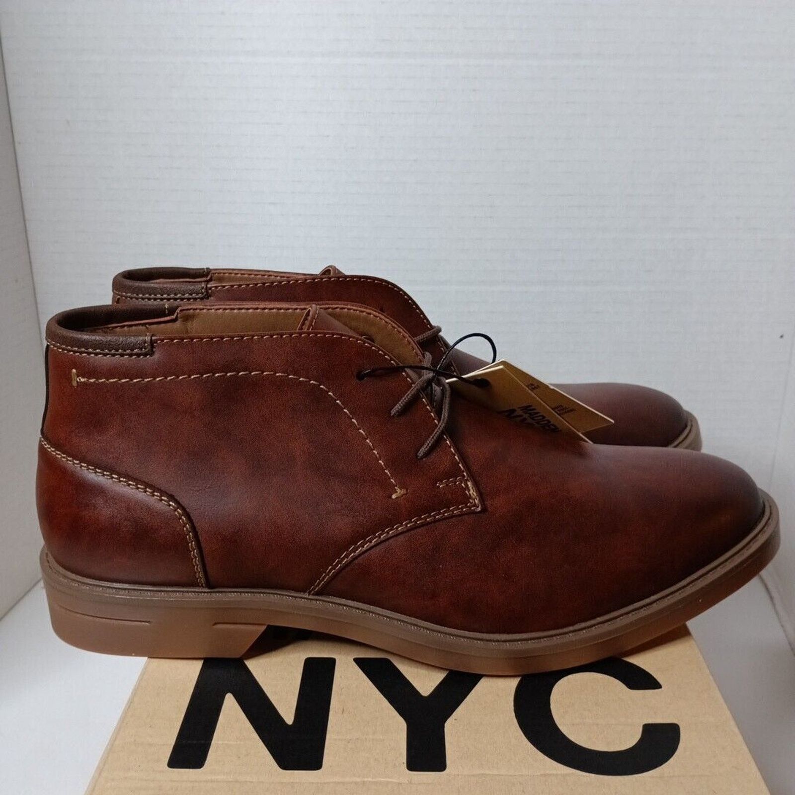 Other Madden NYC Men Adam Chukka Dress Boots Leather Brown Sz 9.5 Size US 9.5 / EU 42-43 - 2 Thumbnail
