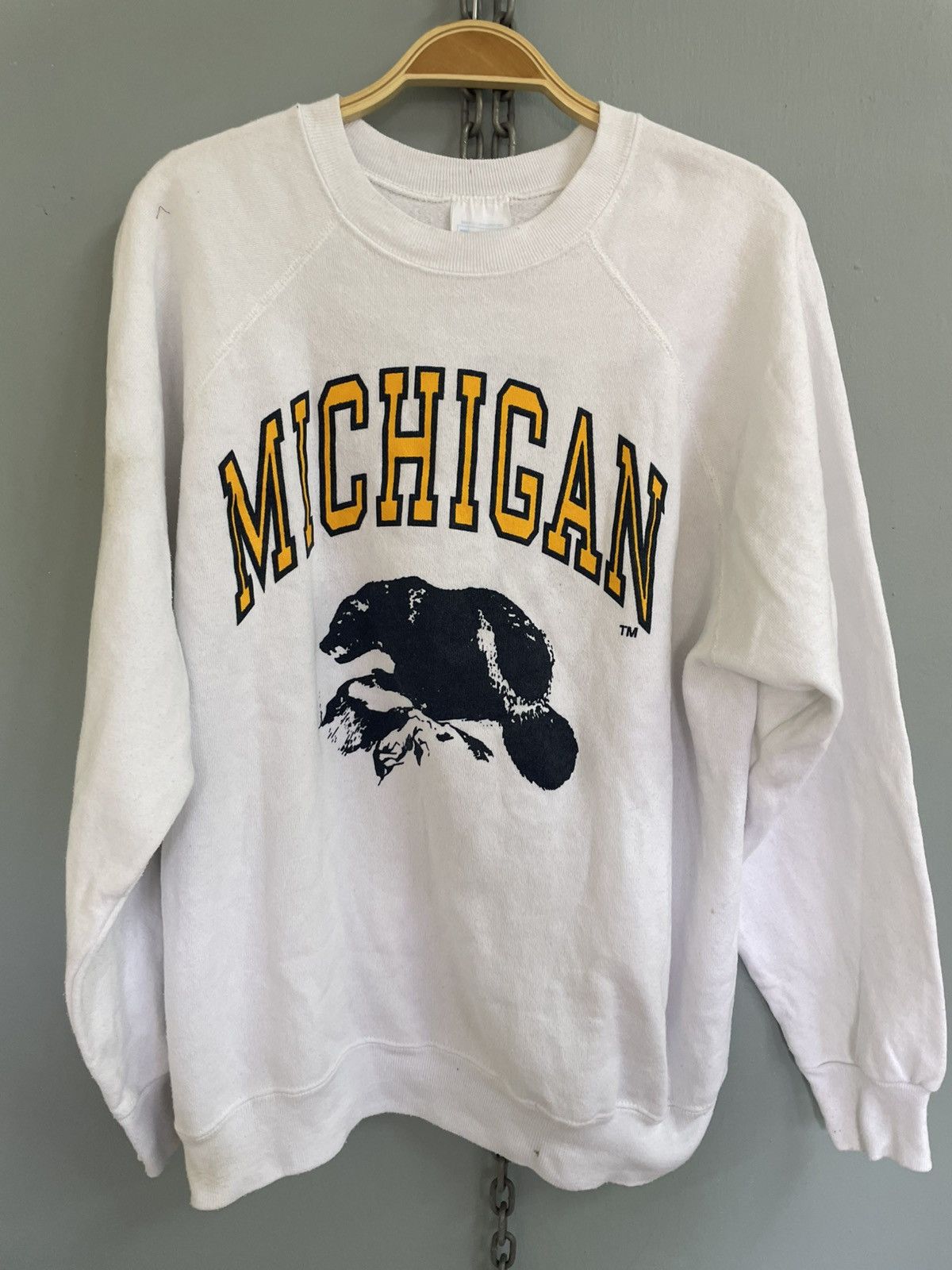 Vintage Vintage 80s Michigan Sweatshirt Size US L / EU 52-54 / 3 - 3 Thumbnail