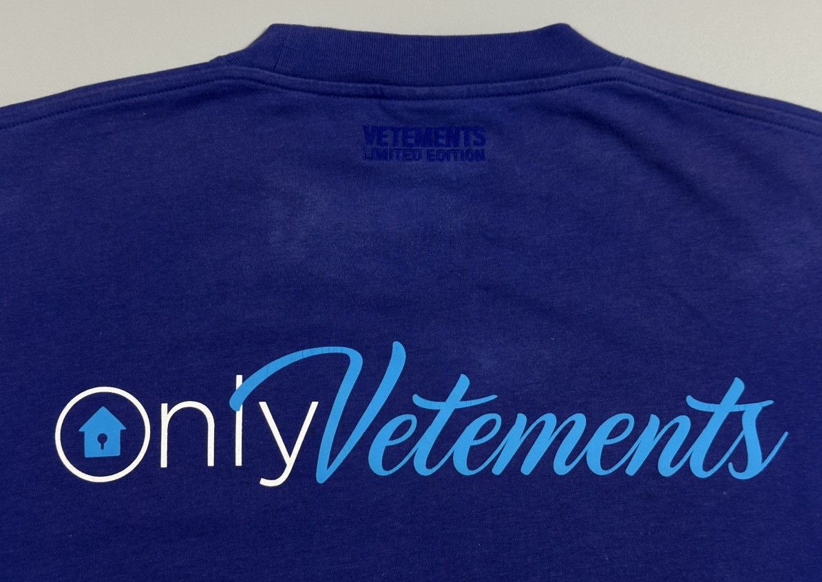 Vetements Vetements 'OnlyVetements' OnlyFans Logo T-Shirt Blue Size US S / EU 44-46 / 1 - 6 Thumbnail