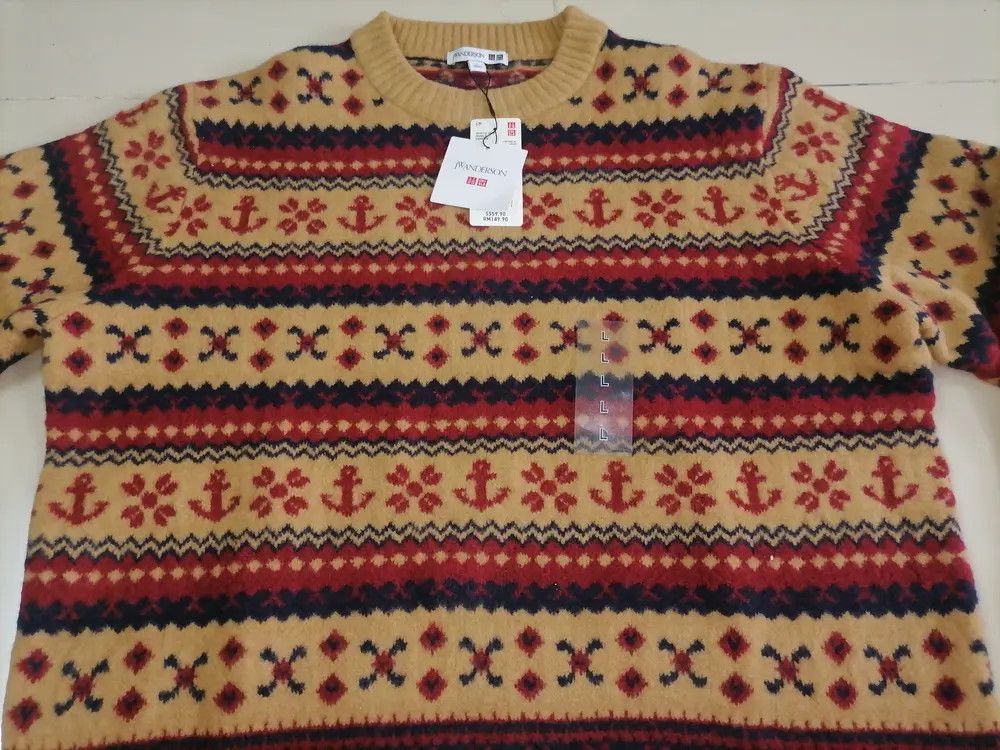 JW Anderson × Uniqlo Uniqlo x JW Anderson Souffle Yarn Fairisle sweater Size US L / EU 52-54 / 3 - 3 Thumbnail