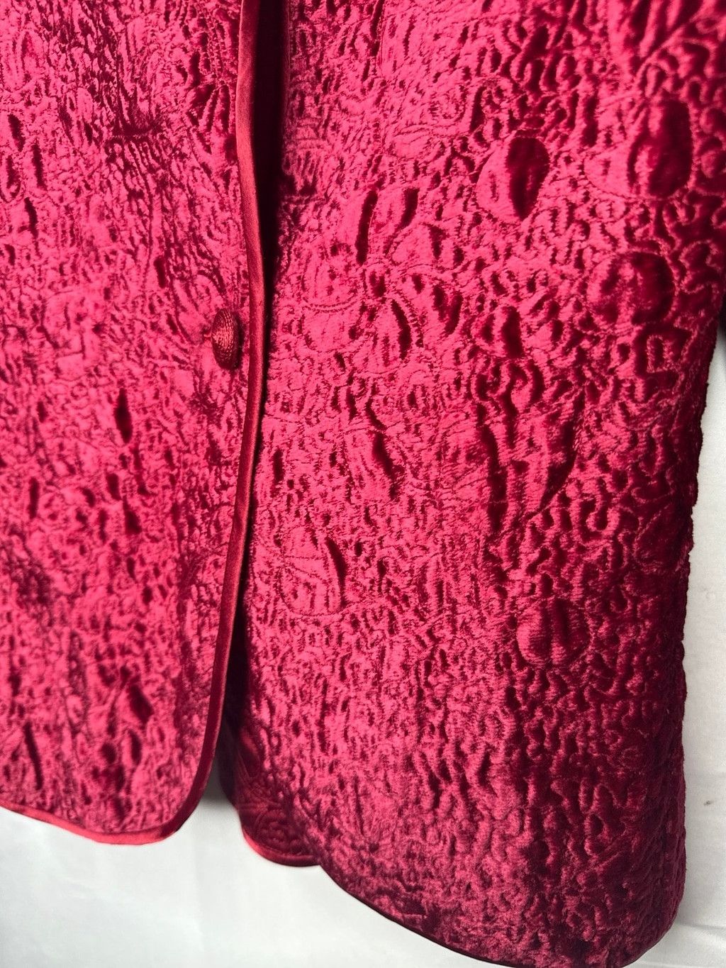 Max Mara NWOT MaxMara textured velvety feel one button red blazer 4 Size S / US 4 / IT 40 - 4 Thumbnail
