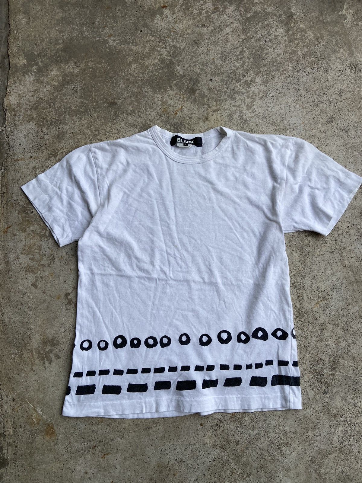 Comme des Garcons Archive AD2009 BLACK Comme des Garcons Circle Motif Shirt Size US L / EU 52-54 / 3 - 1 Thumbnail