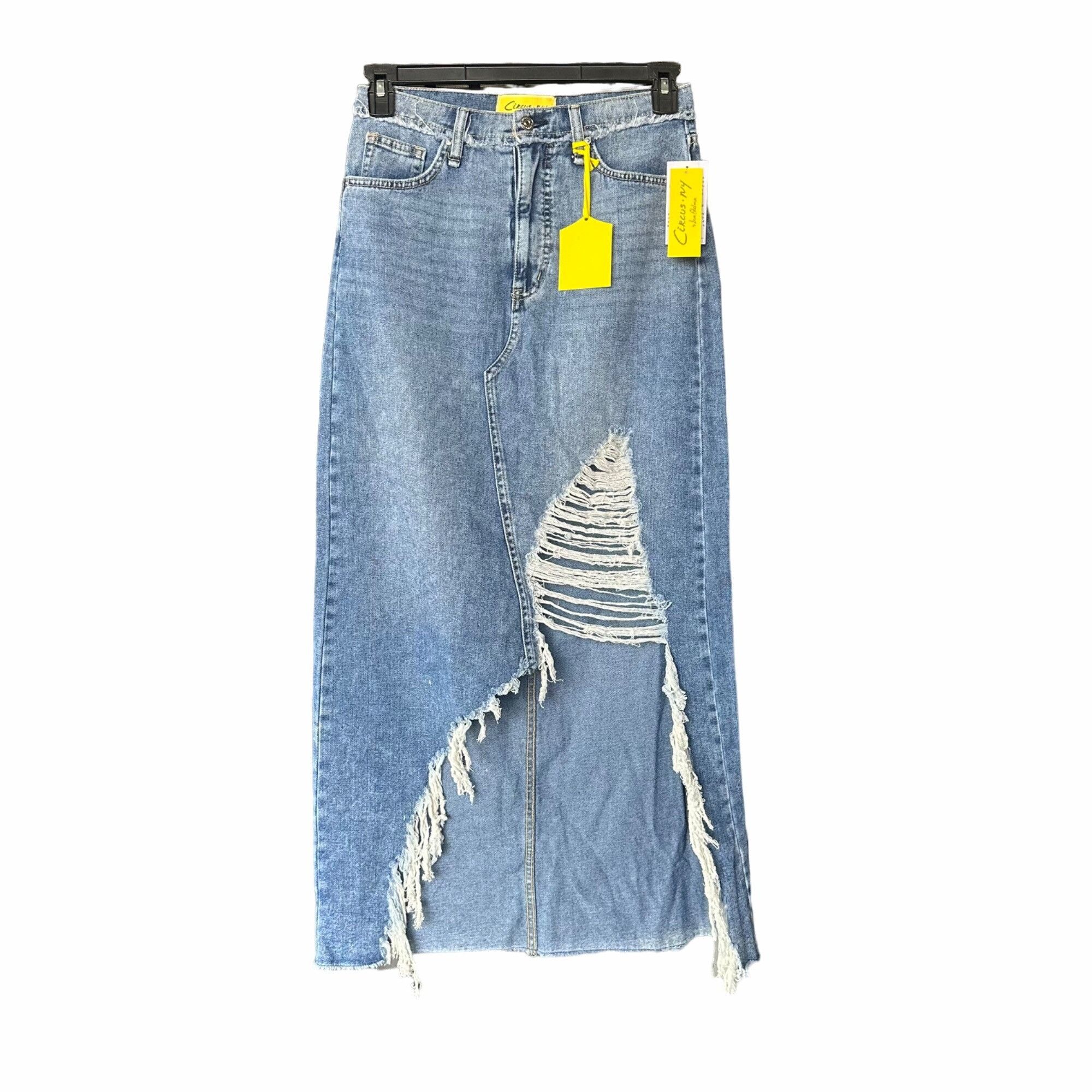Sam Edelman ⭐Sam Edelman Womens Maxi Skirt Size 27 Deconstructed Denim J Size 27" / US 4 / IT 40 - 2 Thumbnail