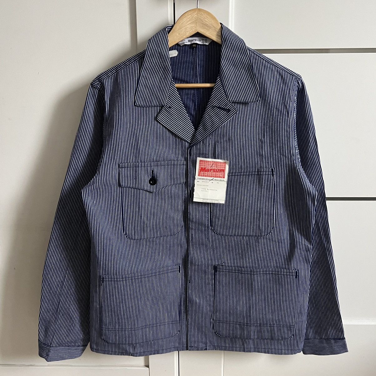 Vintage Marsum striped vintage chore works sanfor jacket Size US S / EU 44-46 / 1 - 1 Thumbnail