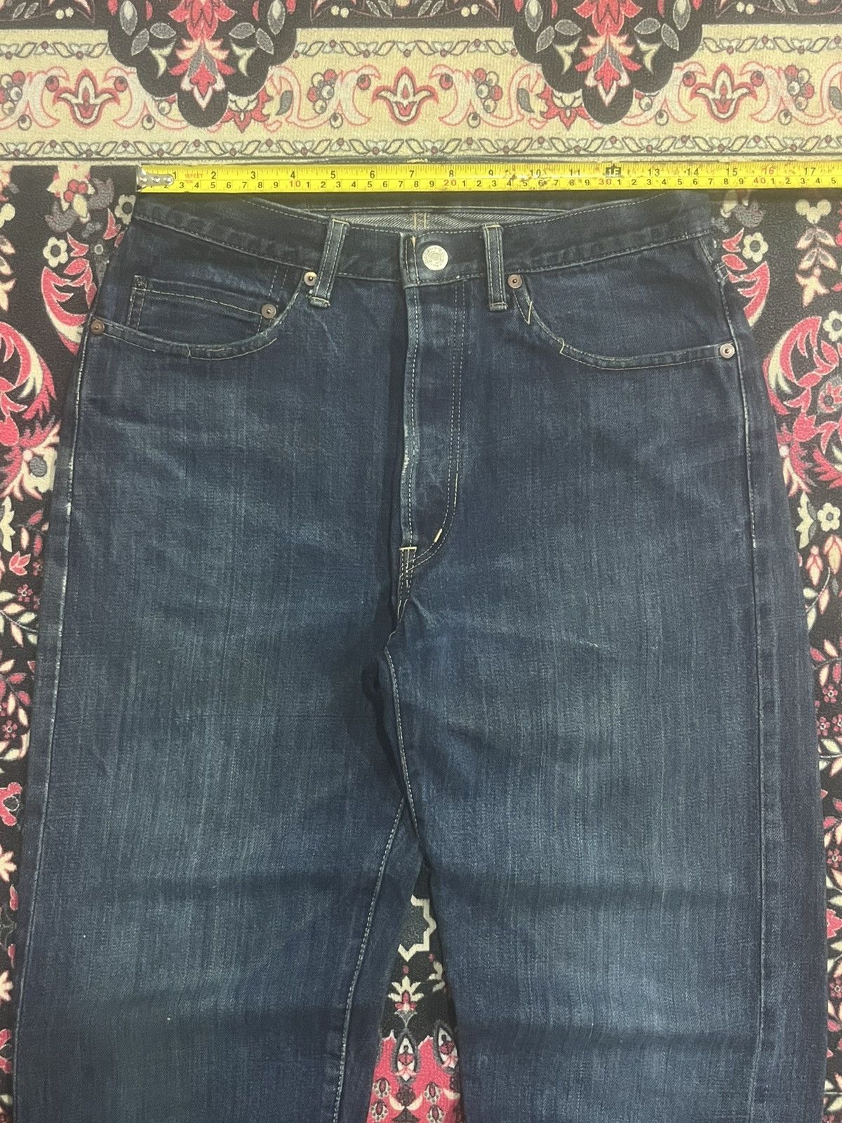 Blue Blue Japan Blue Blue Japan Blue Washed Straight Fit Selvedge Jeans Size US 31 - 17 Thumbnail