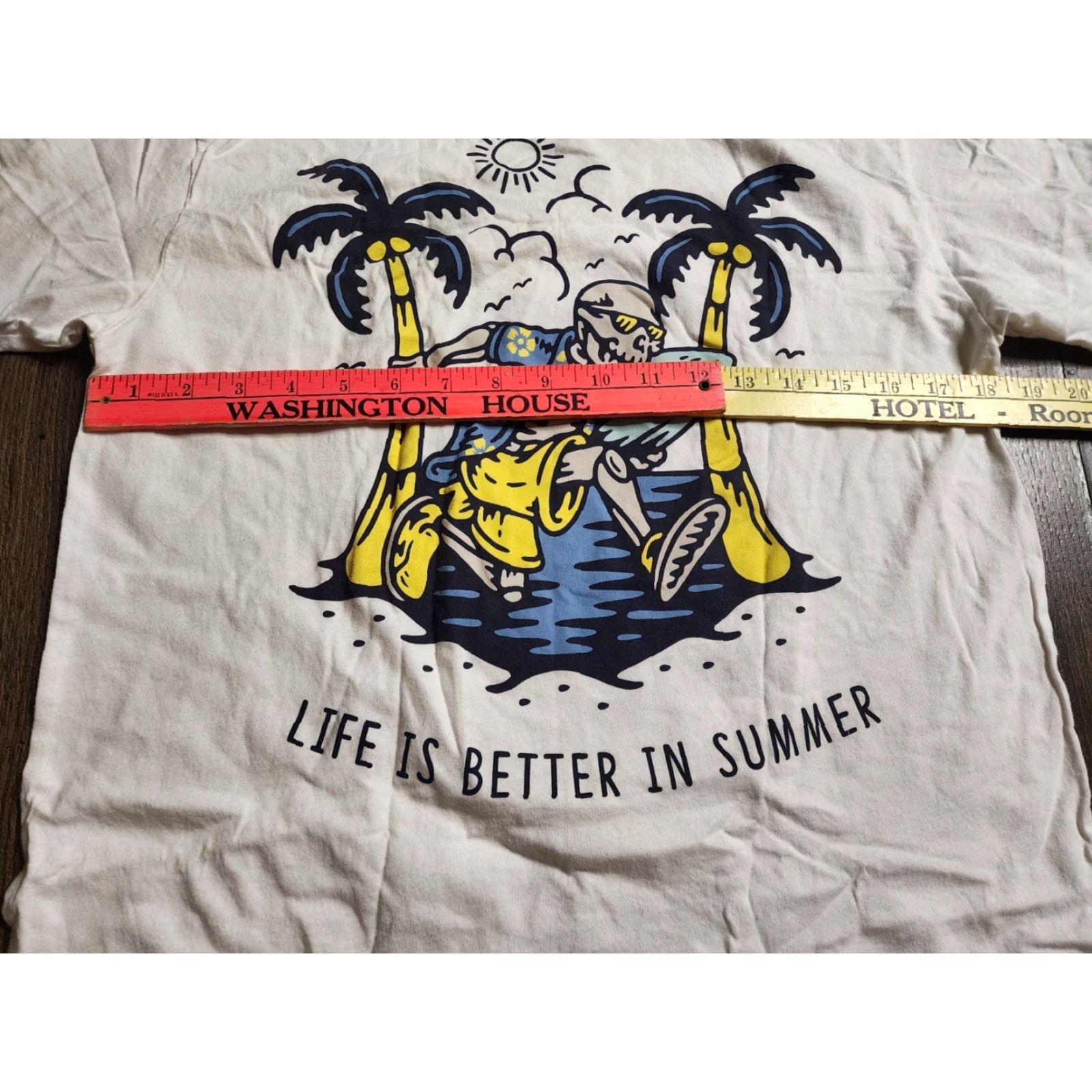 Vintage Womens L California Skeleton T Shirt Double-Sided - Social Culture - Crew Neck - Short Sleeve - White - Basic - Summer - Men/Women? Size L / US 10 / IT 46 - 2 Thumbnail