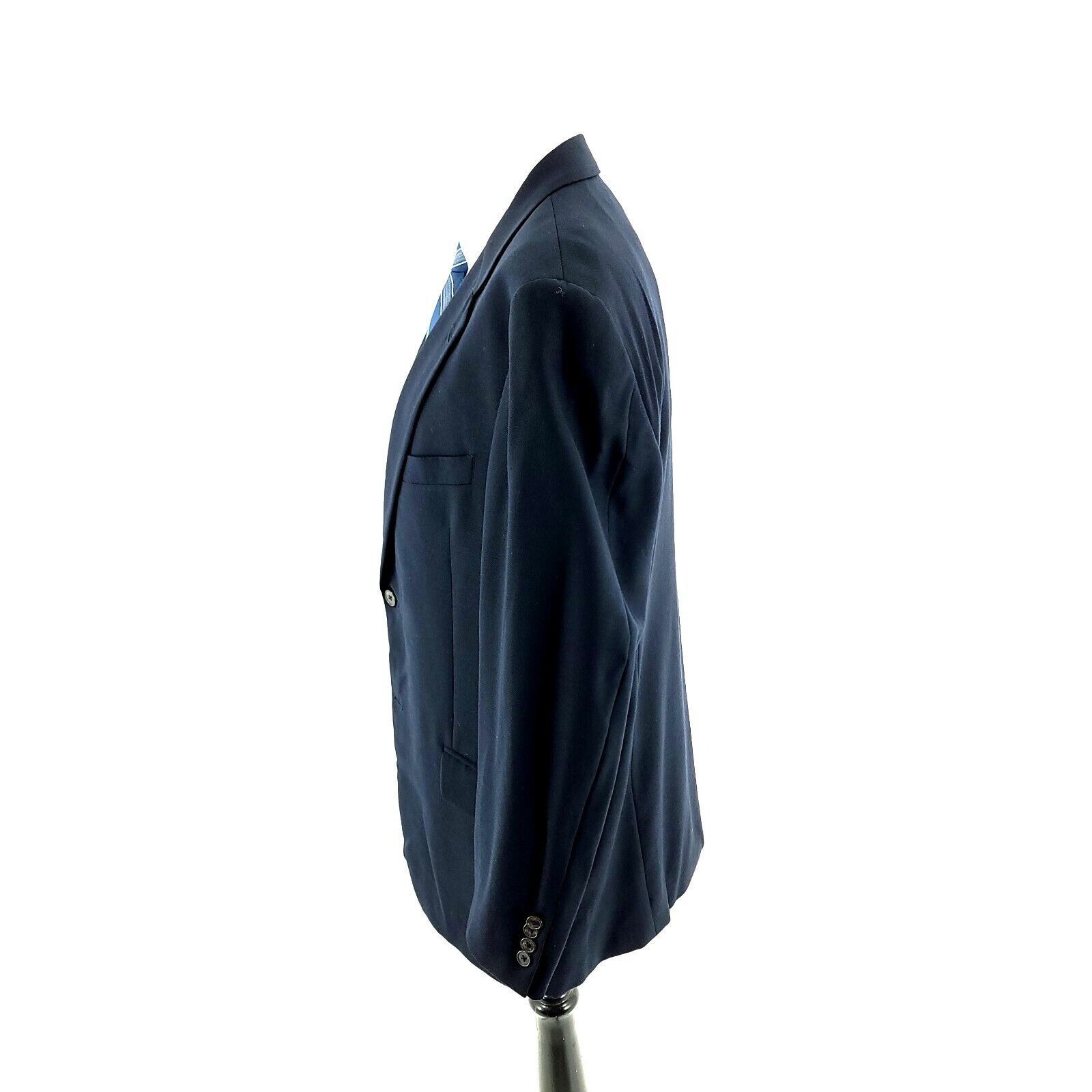 Joseph Abboud DAMAGED Joseph Abboud Wool 2 Button Blazer 42R Blue Size 42R - 5 Thumbnail