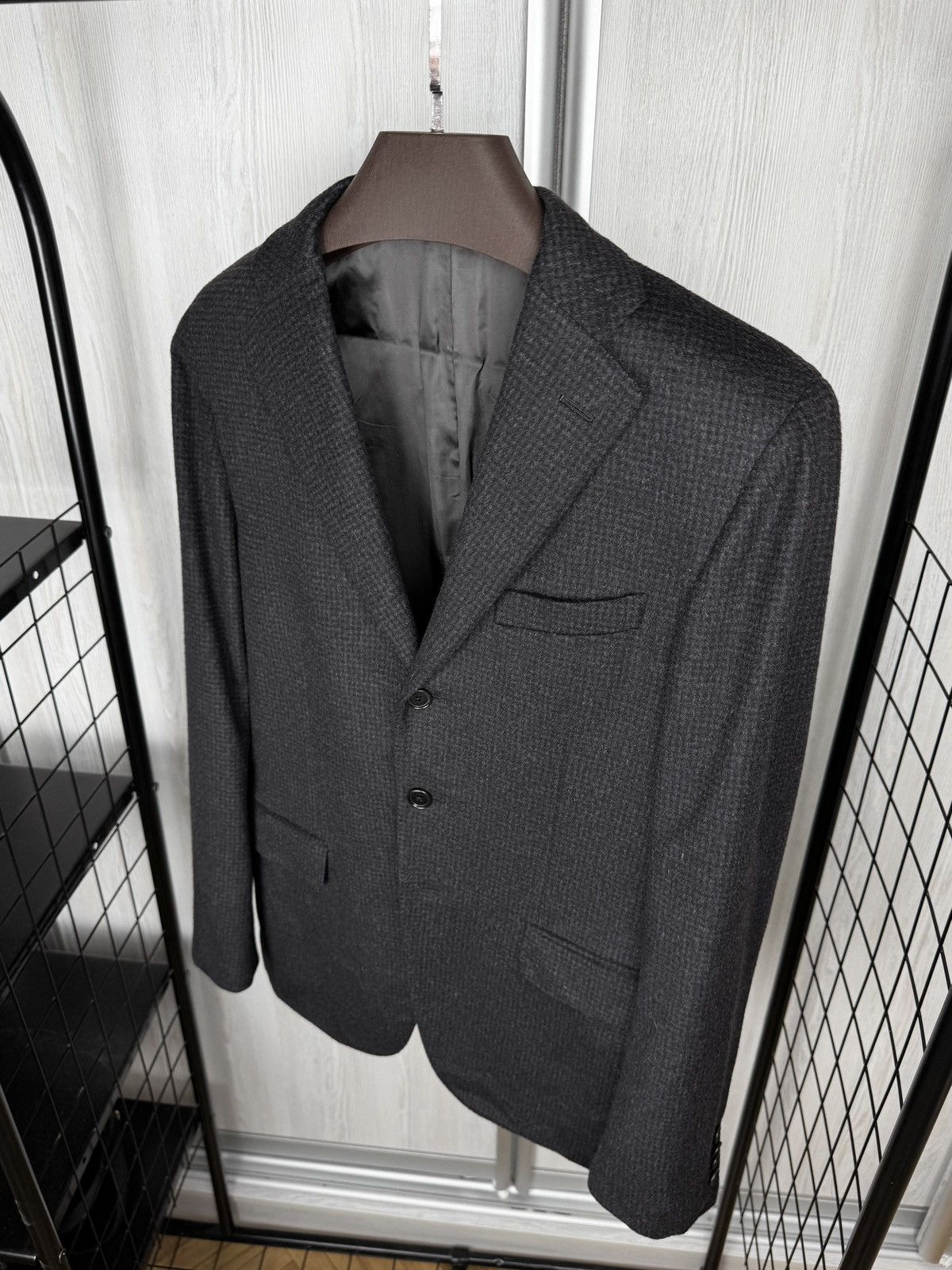 Caruso Caruso Pure Cashmere Checkered Houndstooth style blazer 48 Size 38R - 6 Thumbnail