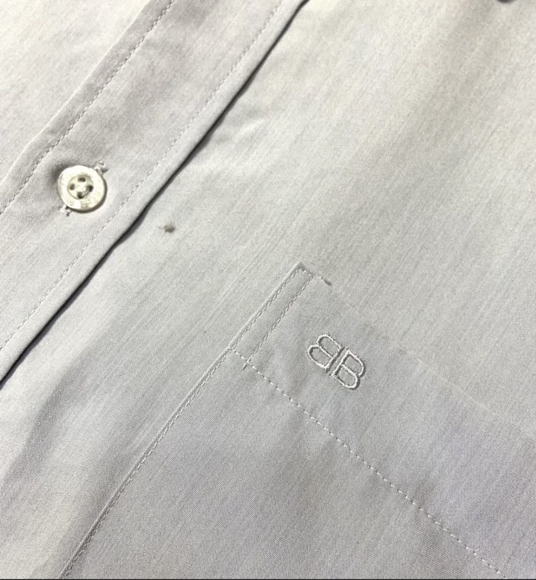 Balenciaga × Designer Vintage Balenciaga BB Paris Basic Shirt Size US L / EU 52-54 / 3 - 3 Thumbnail