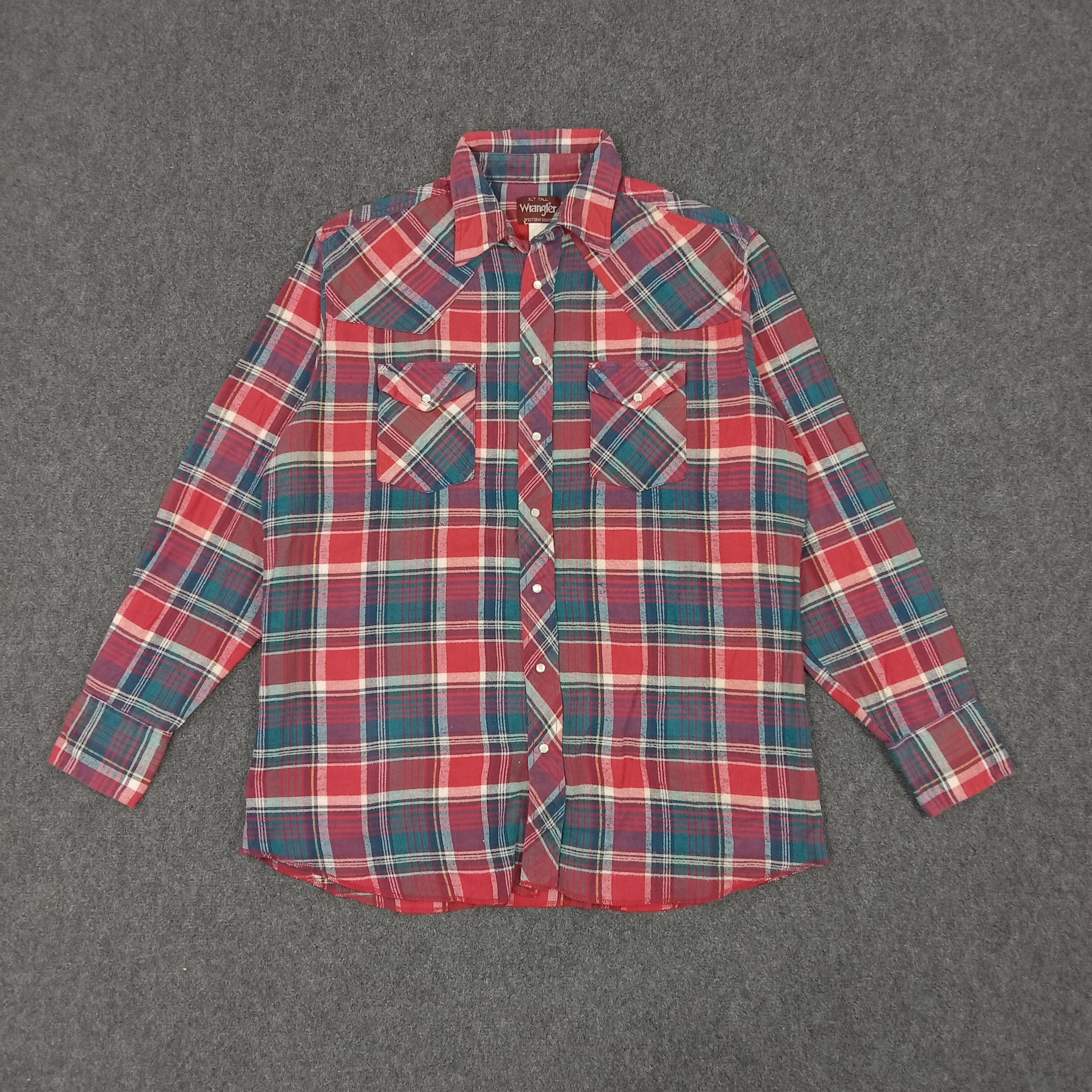 Vintage × Wrangler Wrangler American Style Flannel Shirt Button Up Size US XXL / EU 58 / 5 - 1 Thumbnail