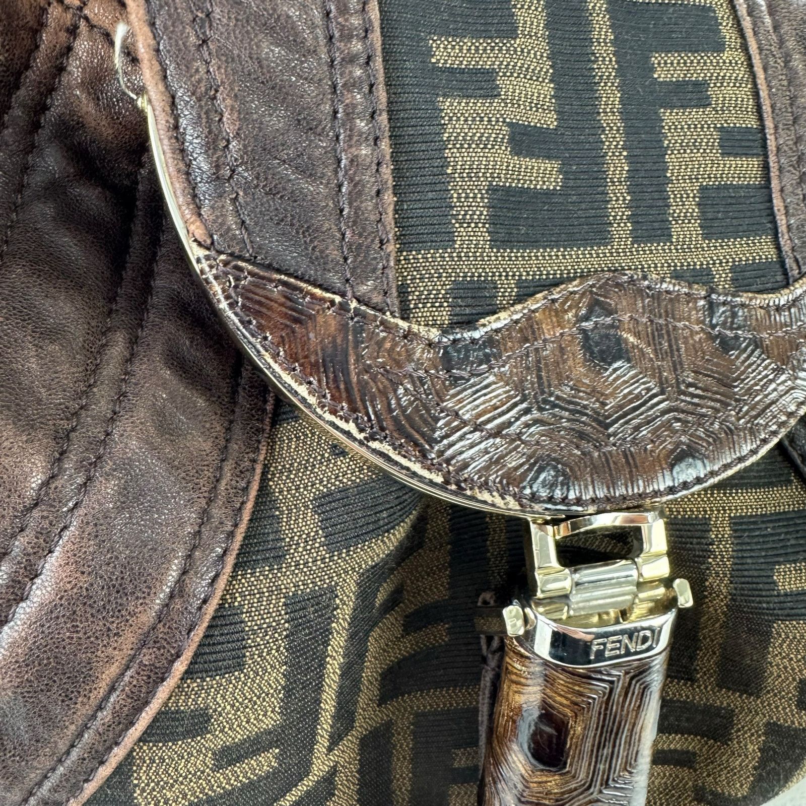 Fendi Fendi Zucca and Tortoiseshell Spy Bag Size ONE SIZE - 22 Thumbnail