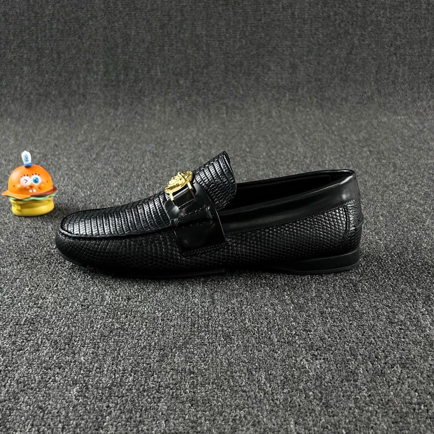 Versace Versace Black Croc-Ostrich Leather 40 EU Size US 7 / EU 40 - 3 Thumbnail