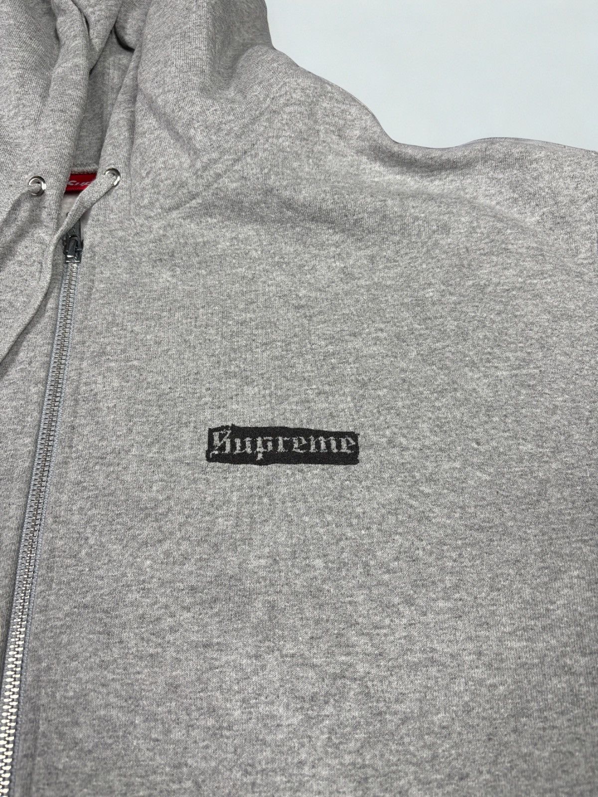 Supreme Supreme Grey Spread Zip Up Hooded Sweatshirt Size US L / EU 52-54 / 3 - 6 Thumbnail