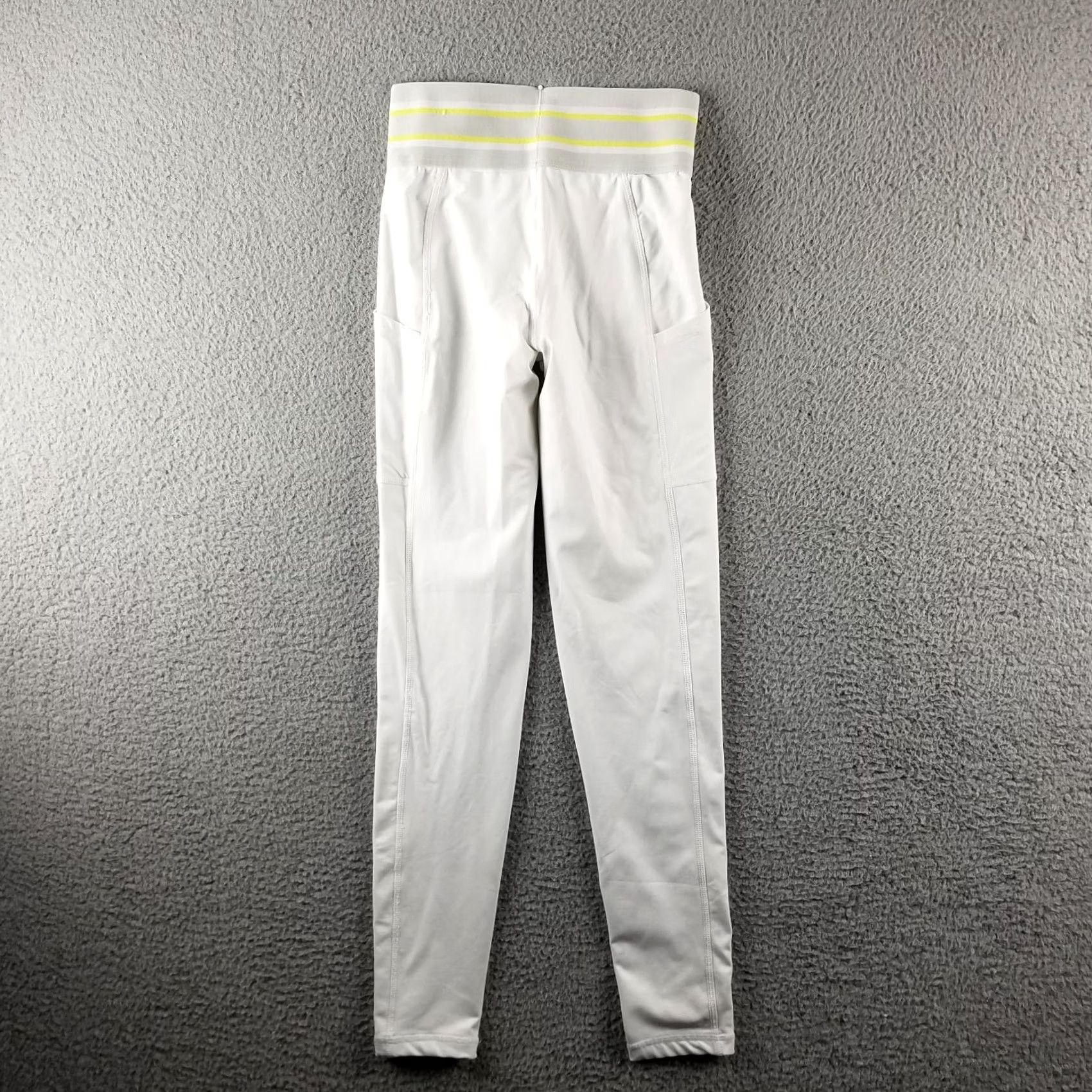 Vintage Aerie Chill Play Move High Waisted Pocket Legging White Striped Small Women Leggings Size 28" / US 6 / IT 42 - 4 Thumbnail