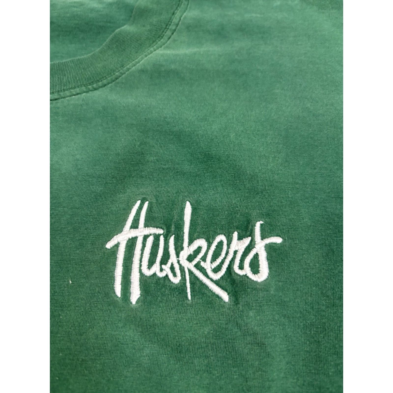 Russell Athletic VINTAGE Russell Athletic T Shirt Men’s XL Green Nebraska Huskers 90s Sports USA Crew Neck Short Sleeve Men Size US XL / EU 56 / 4 - 3 Thumbnail