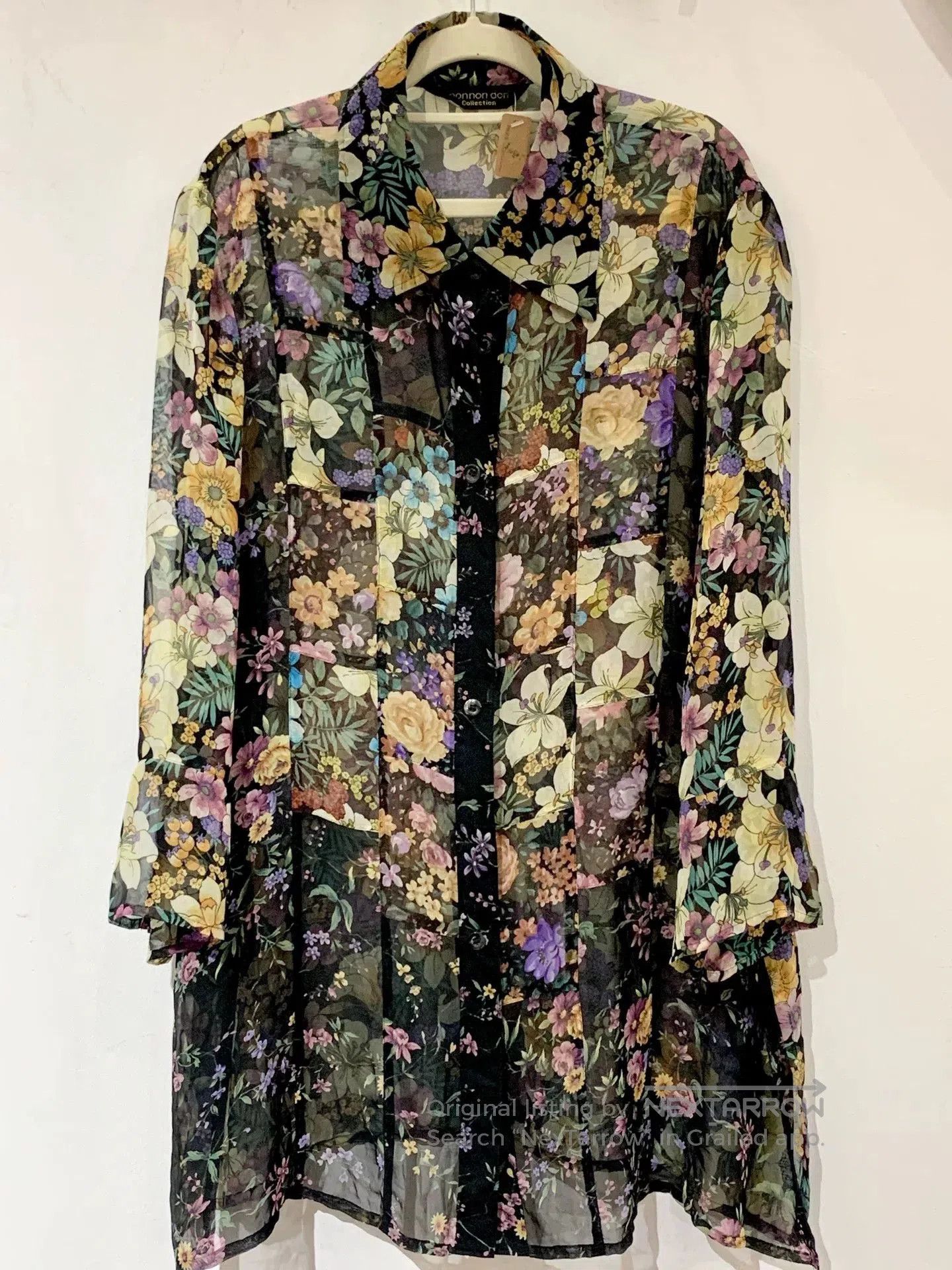 Mademoiselle Non Non Floral Transparent Blouse. Size S / US 4 / IT 40 - 1 Thumbnail