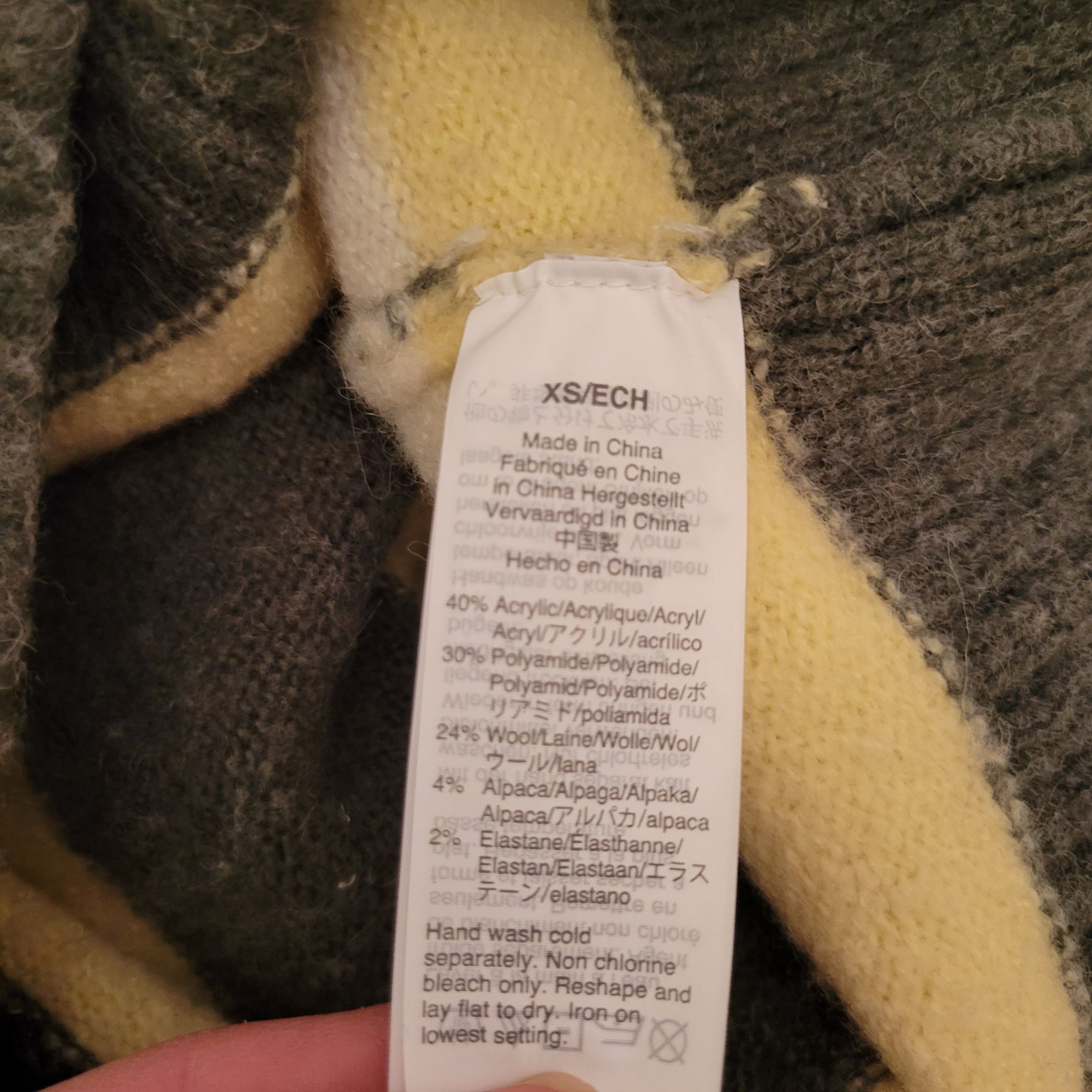 Madewell Madewell Striped Sweater XS Alpaca Wool Yellow Green FULTON Size XS / US 0-2 / IT 36-38 - 8 Thumbnail