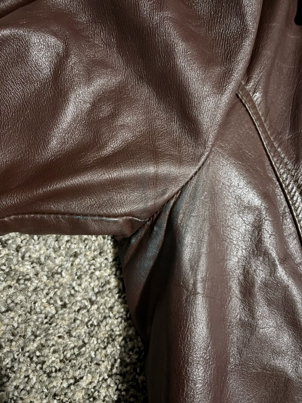Vintage Vintage Gino Leathers Genuine Brown Leather Coat Size US M / EU 48-50 / 2 - 12 Thumbnail