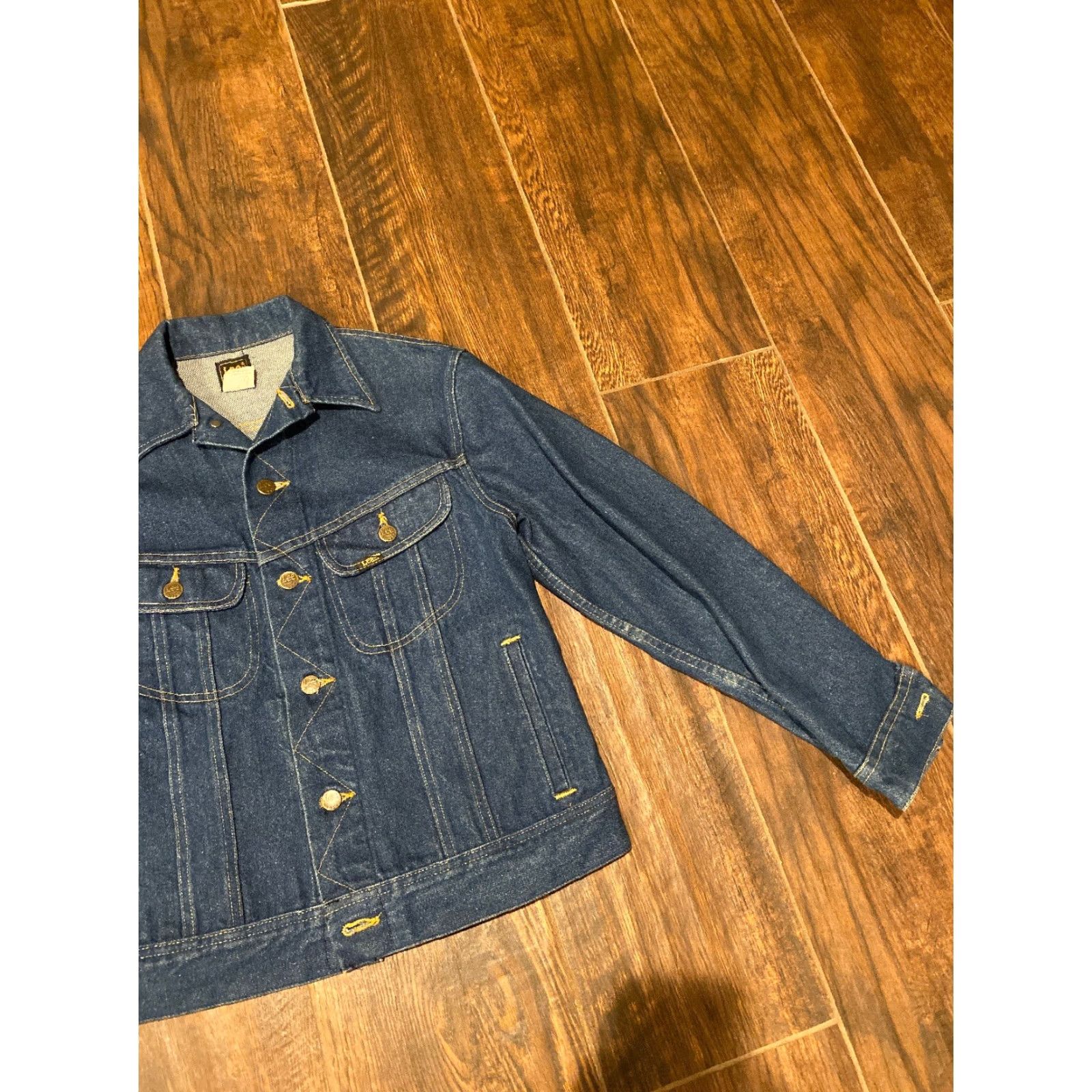 Lee VINTAGE Trucker Denim Blue Jean Jacket Lee Riders #153438 Size 18 Size 40" / US 18 - 2 Thumbnail