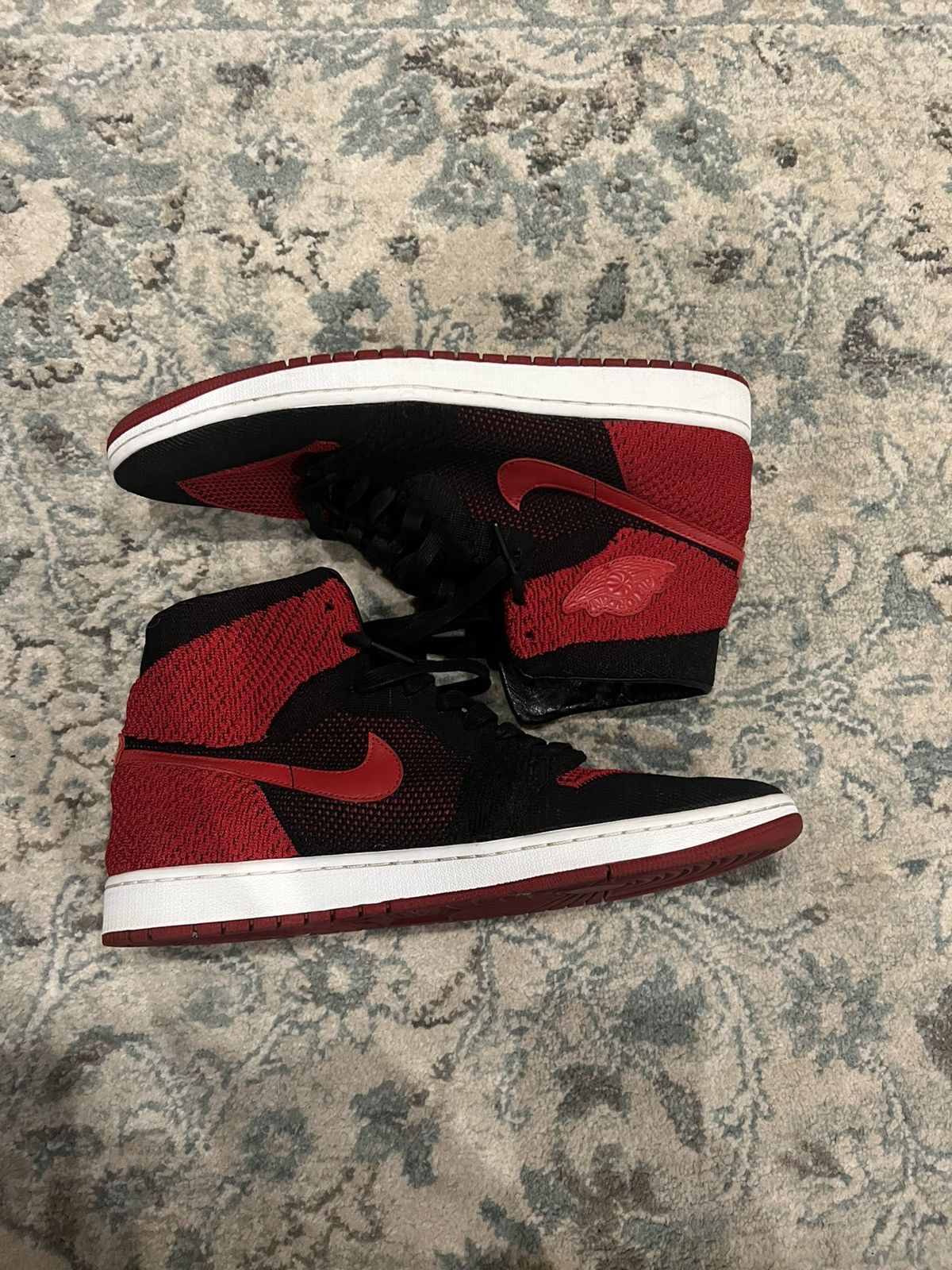 Jordan Brand × Nike Air Jordan 1 retro high oh flyknit bred CLEAN Size US 14 / EU 47 - 2 Thumbnail