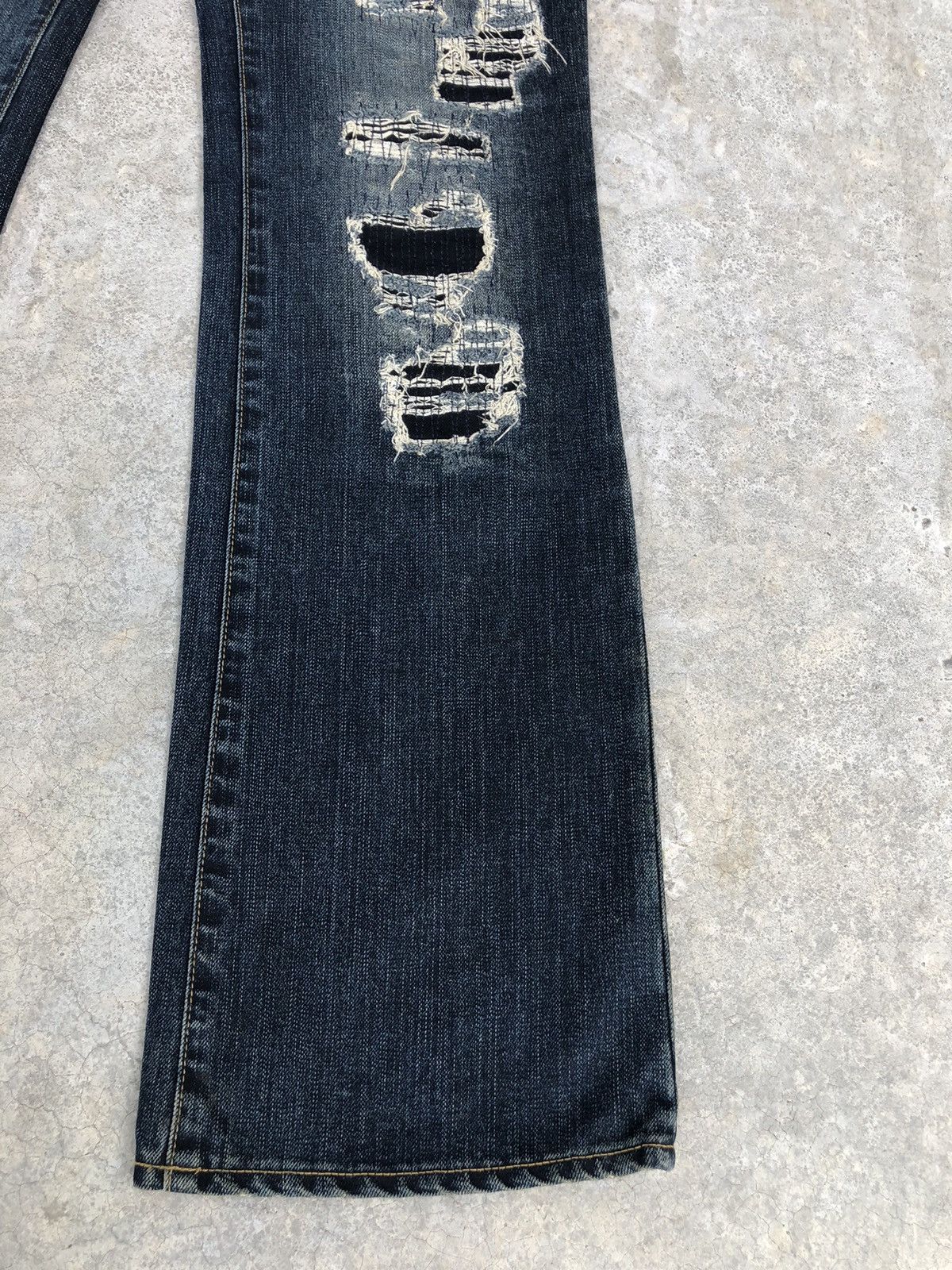Who Decides War Japanese Purple&Yellow Flared Jeans Distressed Jeans Size US 32 / EU 48 - 7 Thumbnail