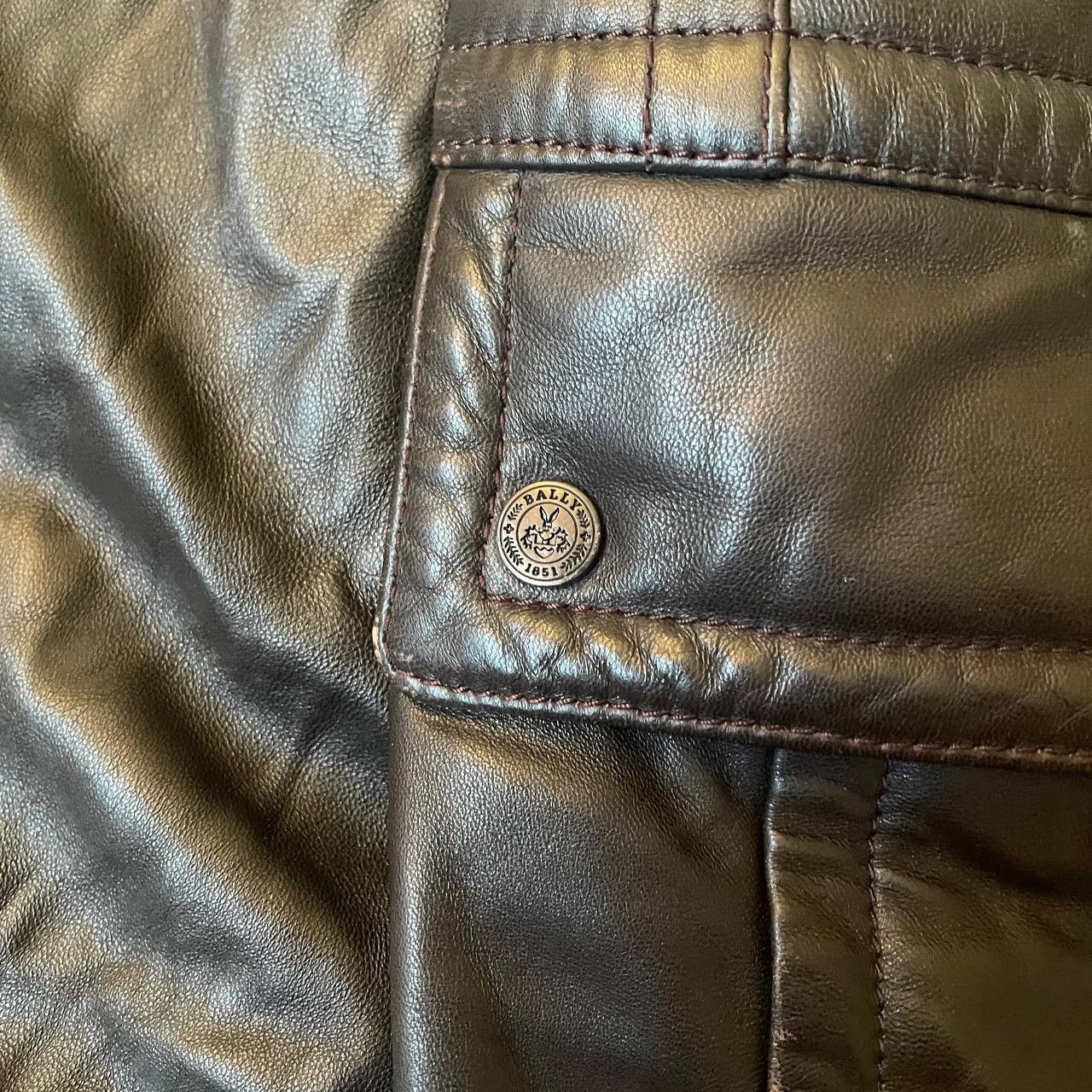 Bally Vintage Leather/Lamb Skin Coat Jacket Size US XL / EU 56 / 4 - 6 Thumbnail