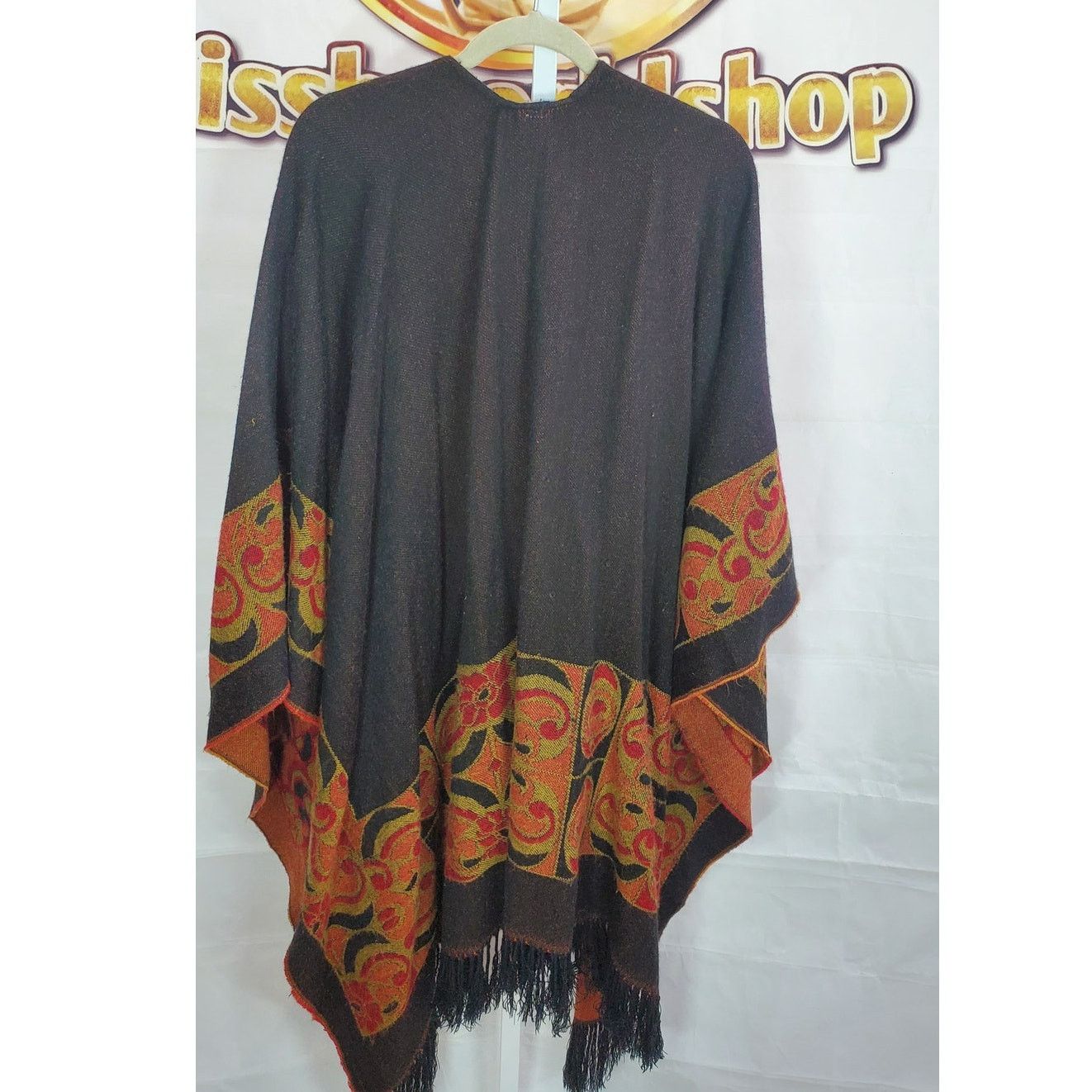 Other Accessory Street Black Brown Fringe Shawl One Size Size ONE SIZE - 2 Thumbnail