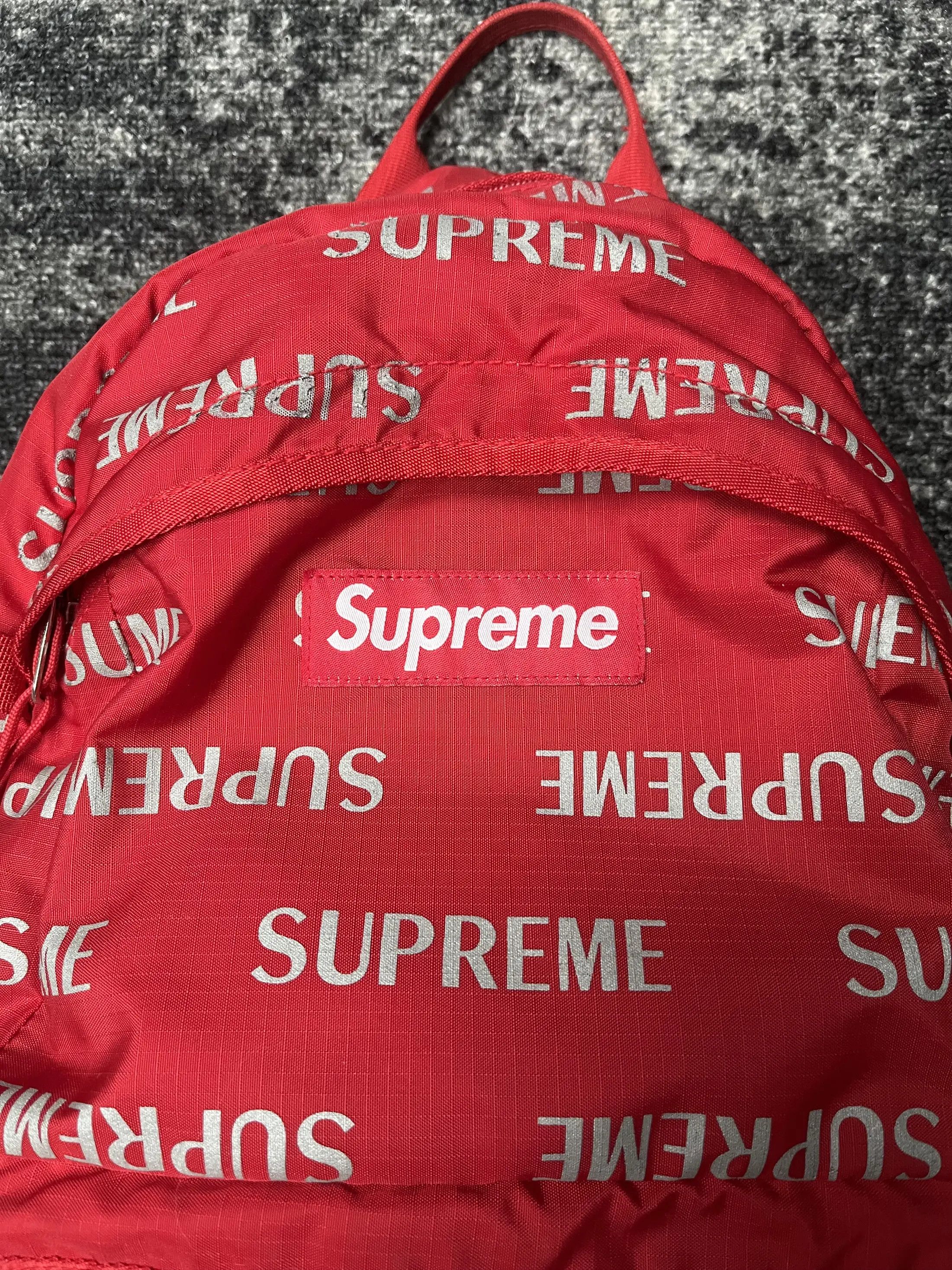 Supreme supreme FW16 3M reflective backpack red Size ONE SIZE - 9 Thumbnail