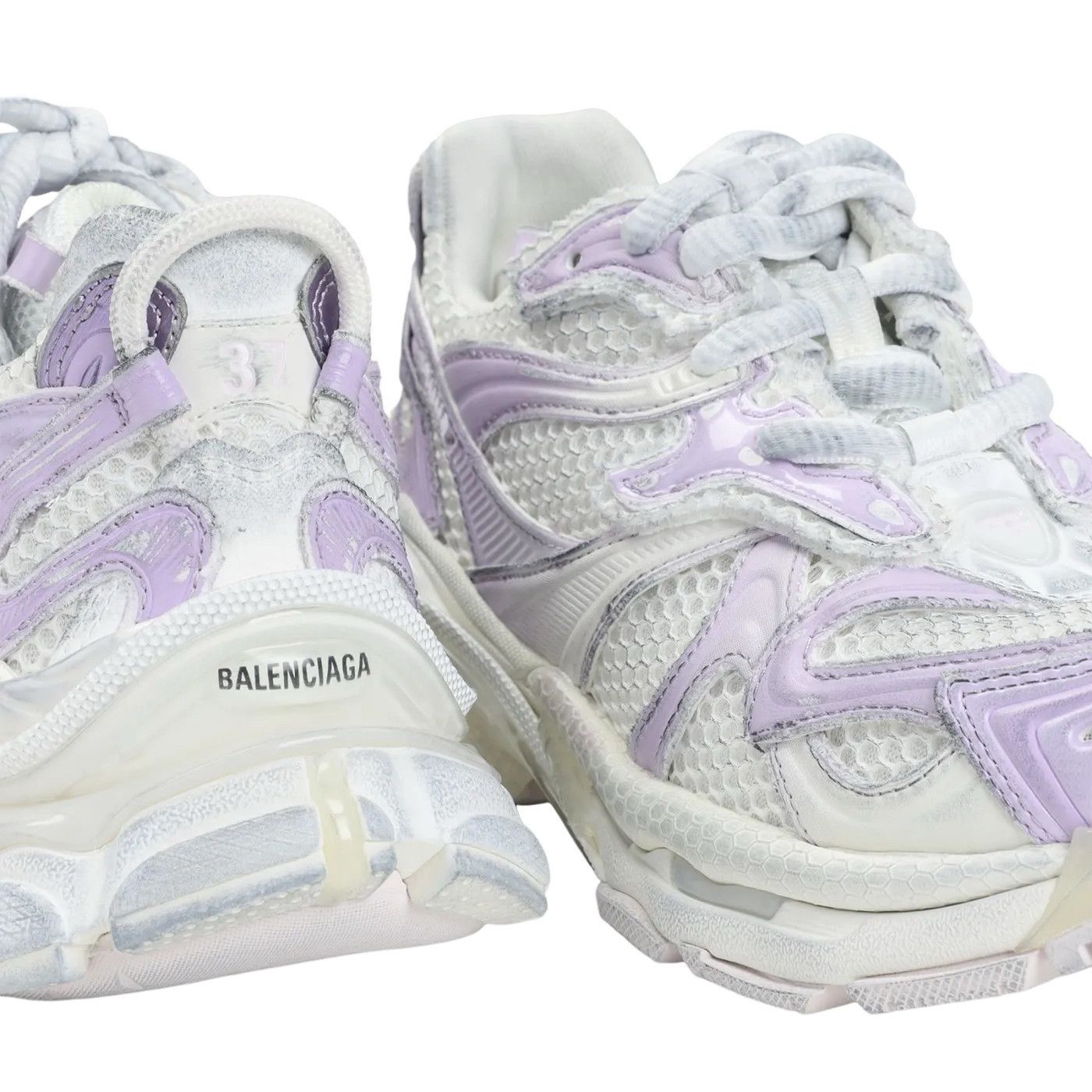 BALENCIAGA Runner 2 Gray/Pink Sneakers New And Authentic (Wo