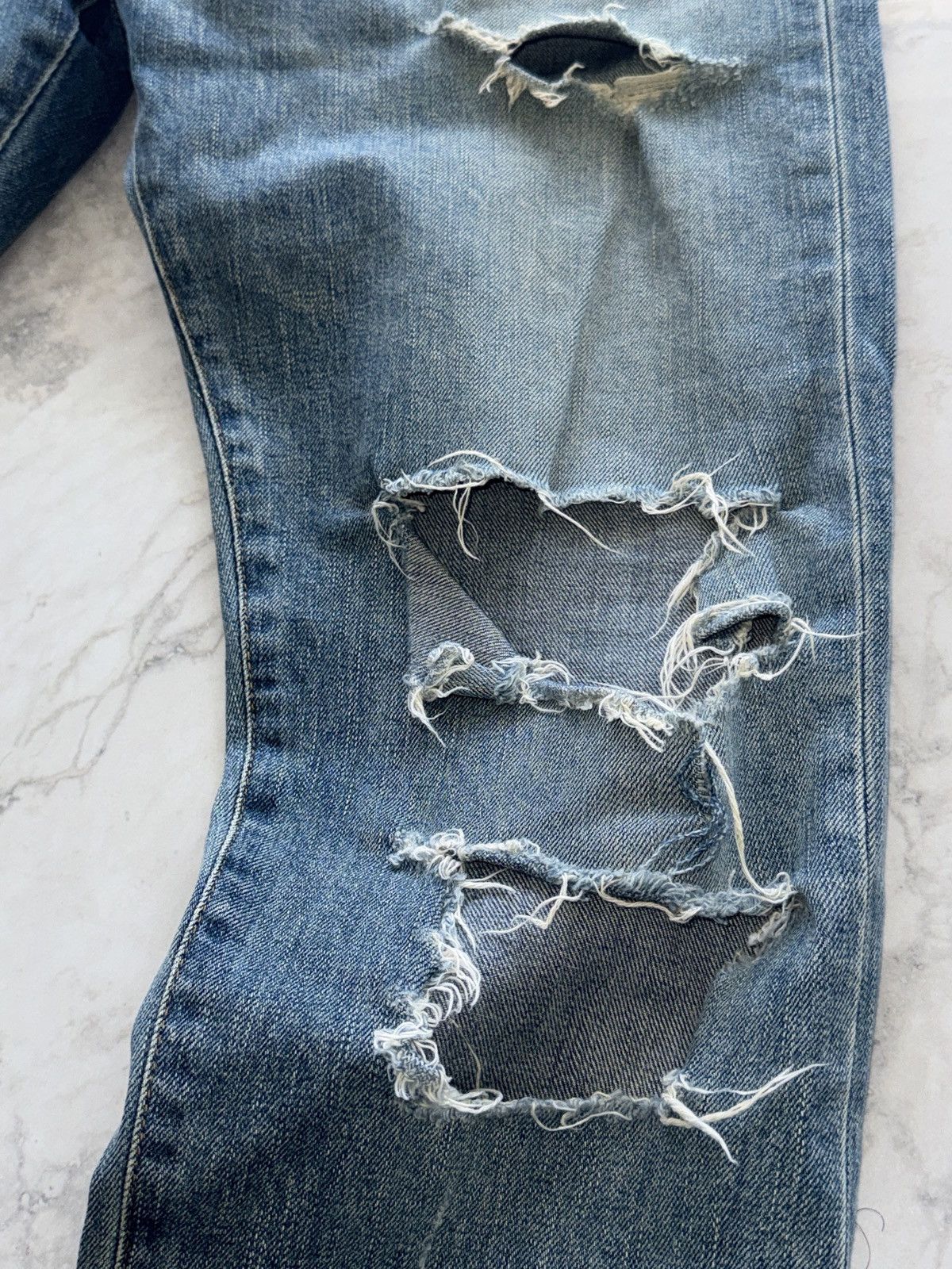Saint Laurent Paris Timeless Distressed Denim 34 36 (2015 Hedi Slimane Era) Size US 34 / EU 50 - 3 Thumbnail