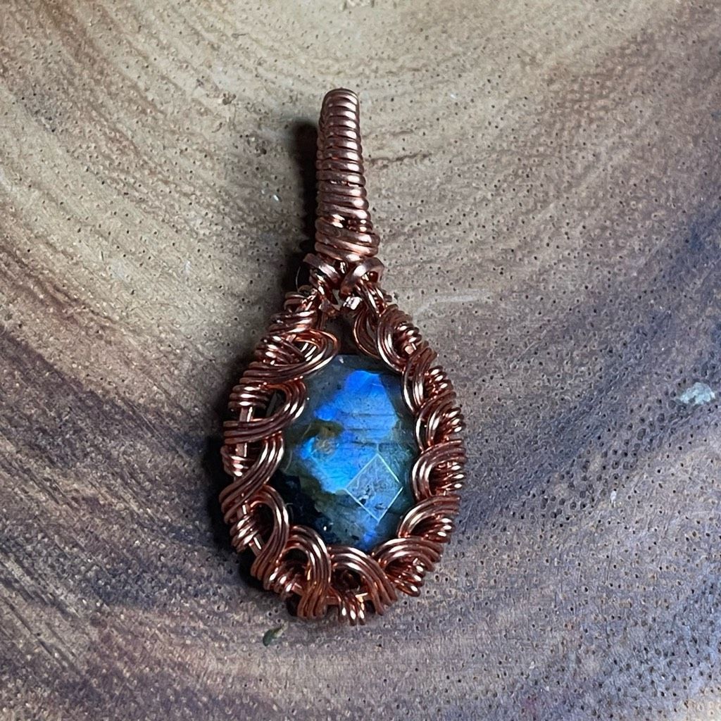 Other Hand crafted labradorite flashy reversible pendant wire wrap Size ONE SIZE - 1 Thumbnail