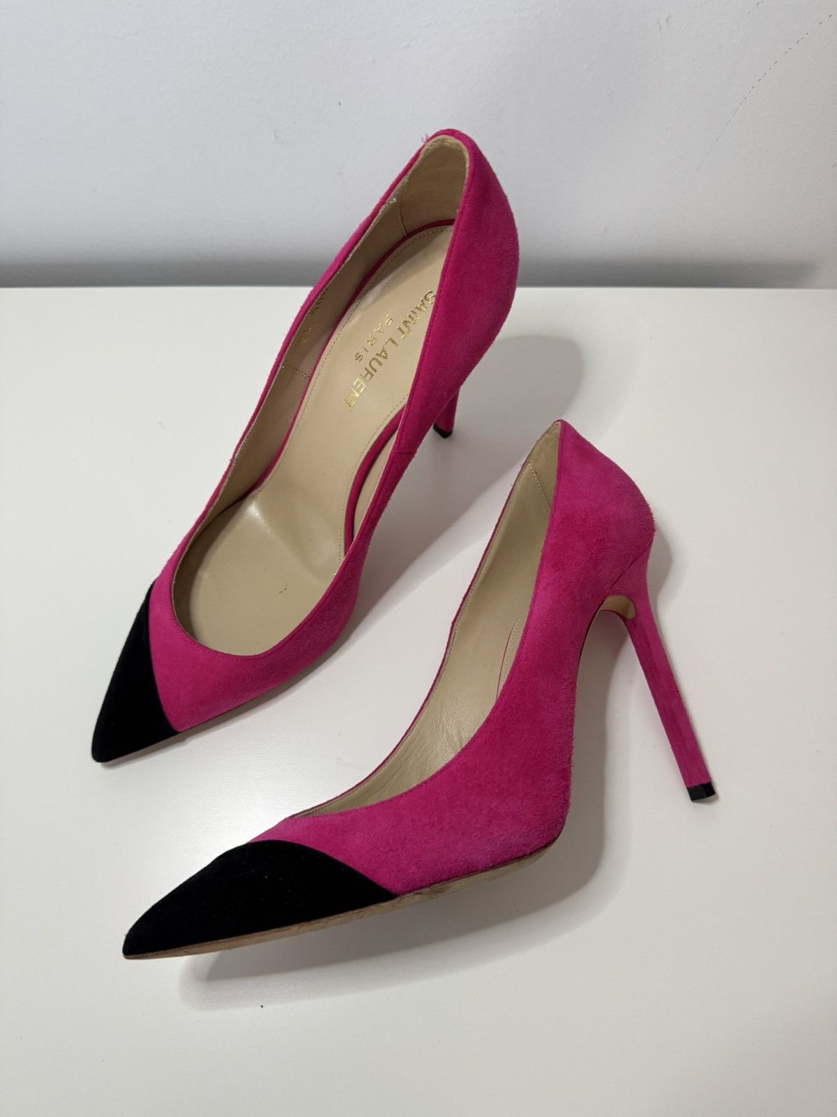 Yves Saint Laurent Saint Laurent Suede Heels Size US 8 / IT 38 - 1 Thumbnail
