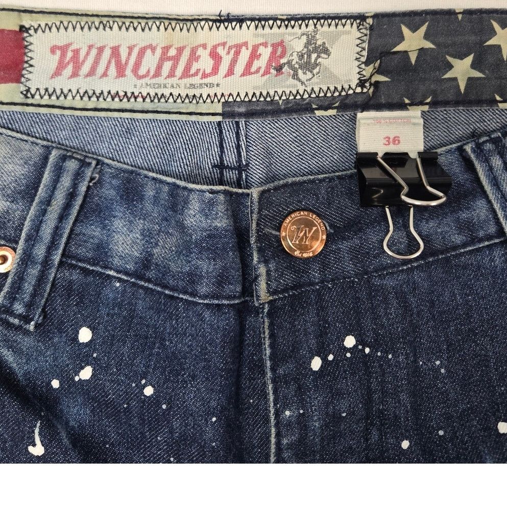 Winchester Winchester Mens 36 Factory Distressed Bleached Lined Jeans Size US 36 / EU 52 - 4 Thumbnail