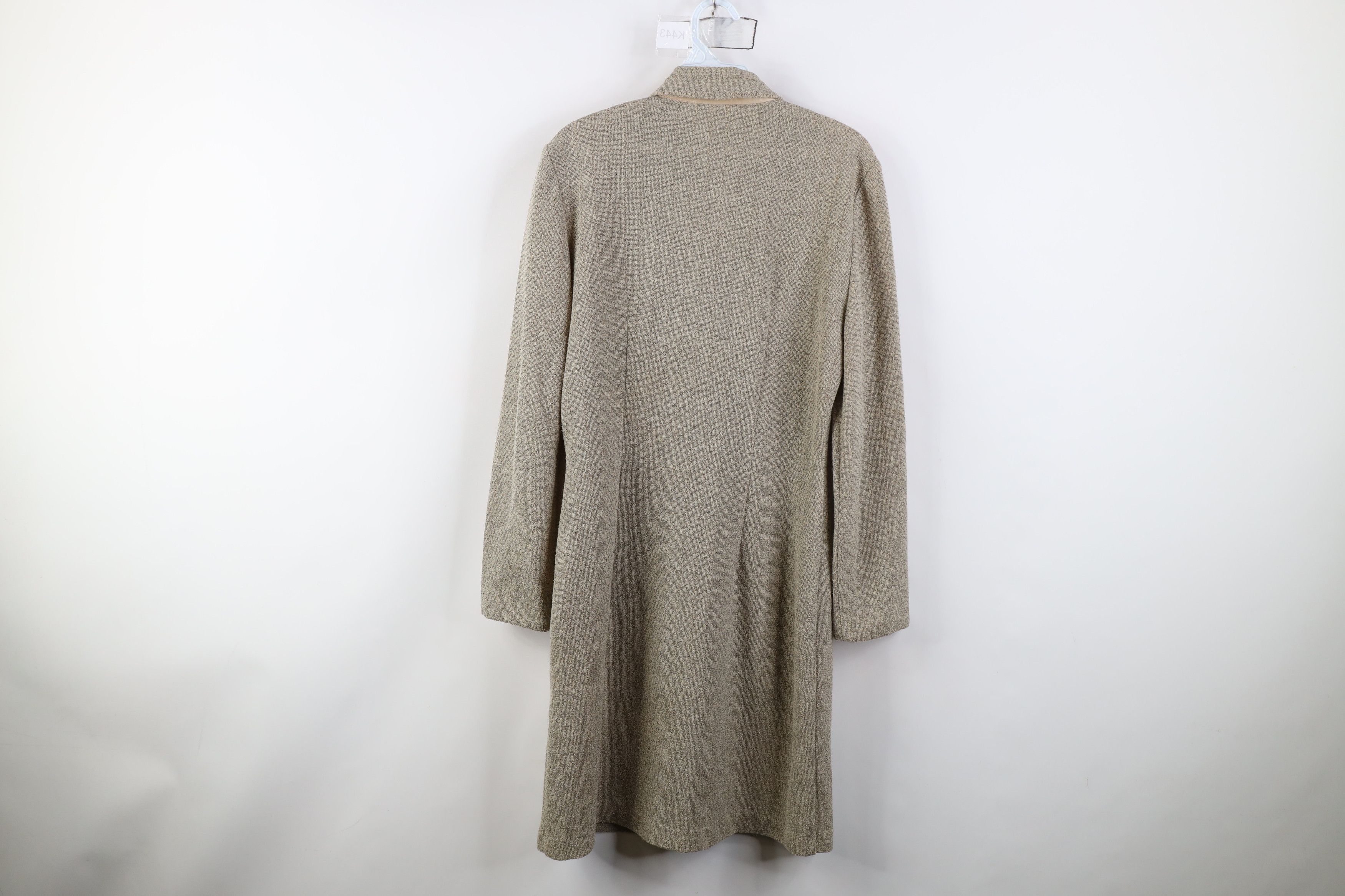 Vintage Vintage 90s Cache Cotton Blend Knit Button Jacket Coat Beige Size M / US 6-8 / IT 42-44 - 13 Thumbnail